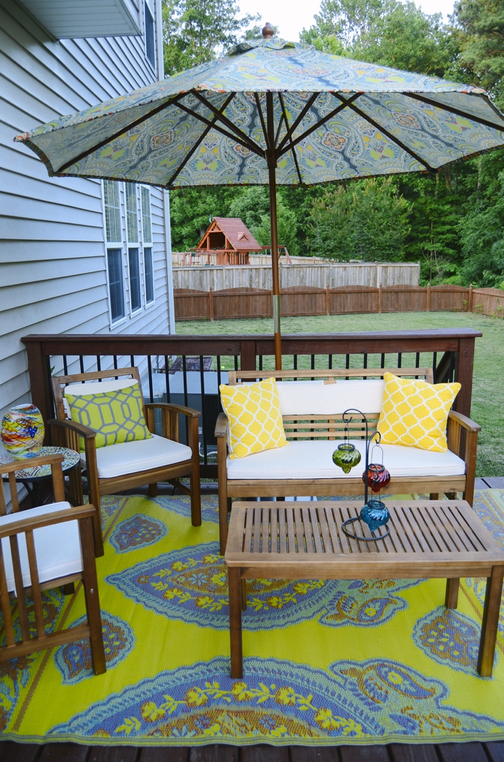Deck decorating with World Market and Pier 1 (2)