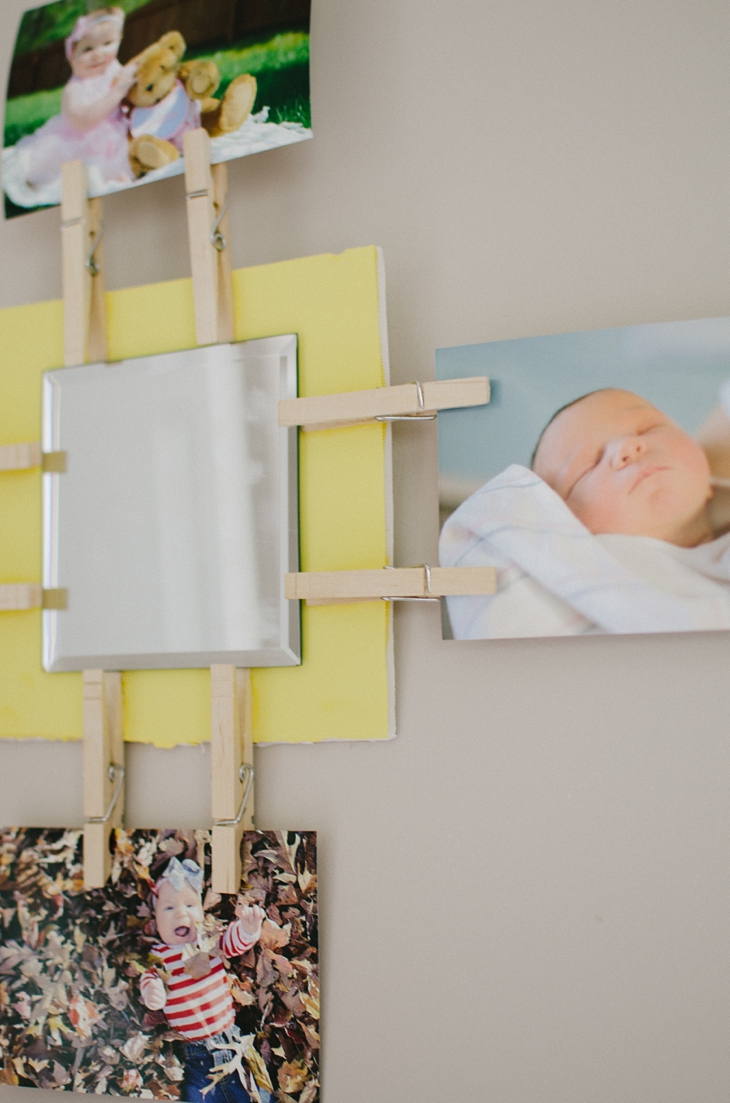 DIY Clothespin Mirror Picture Hanger Still Being Molly