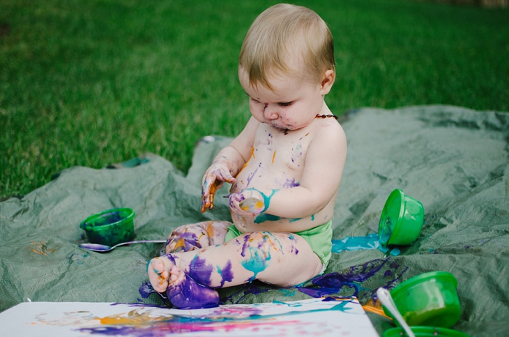 Messy Fun: DIY Edible Finger Paint for Babies (6)
