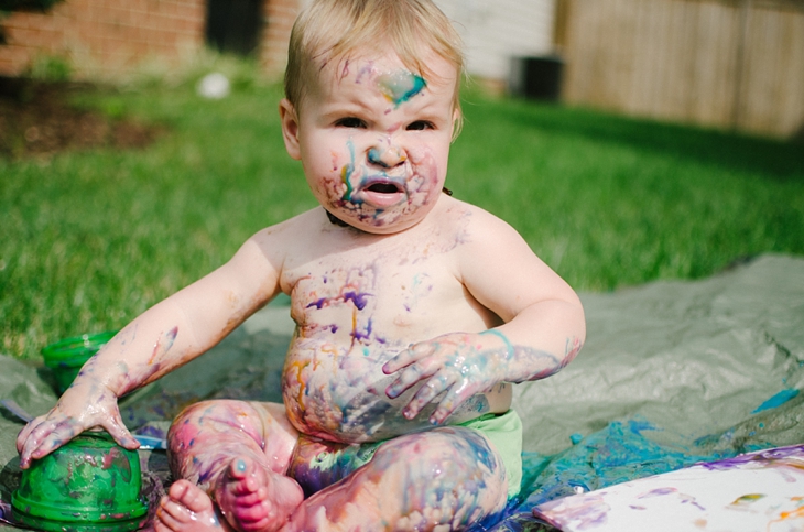 Messy Fun: DIY Edible Finger Paint for Babies (11)