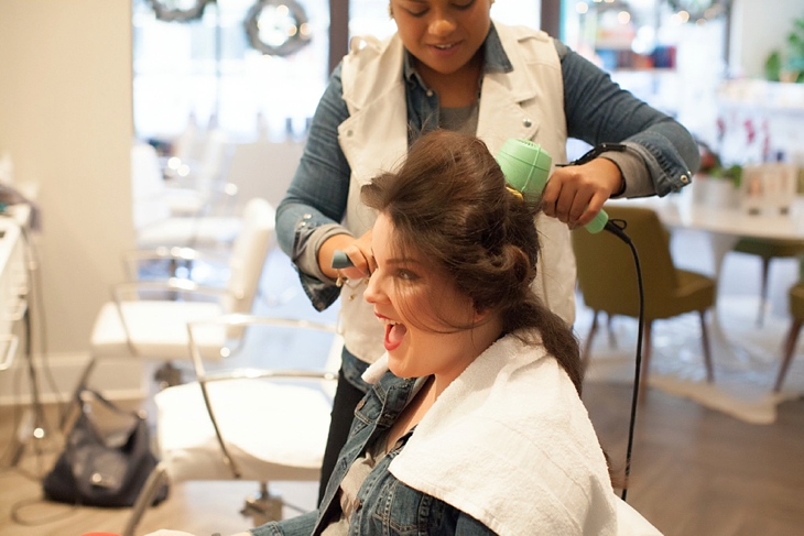 Parlor Blow Dry Bar in Raleigh, North Carolina experience and Rent the Runway dress rental (12)