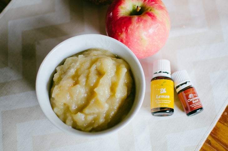 The Easiest (and most delicious) Homemade Crock Pot Applesauce Recipe Ever with Cinnamon Bark and Lemon Essential Oils