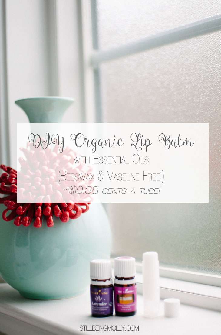 diy organic essential oils lip balm without beeswax | still being molly