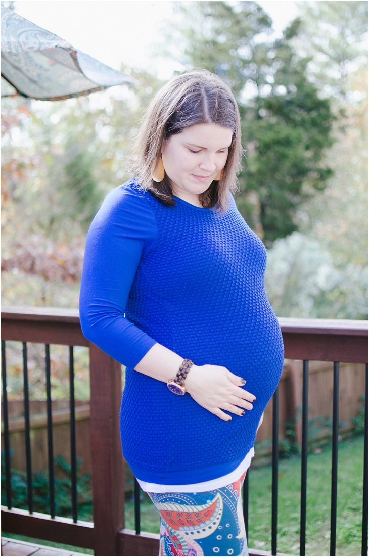 Loveappella Maternity - "Corley Textured Maternity Knit Top" - Size L - $58