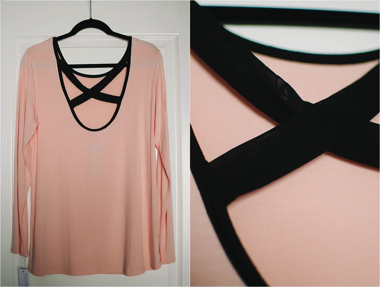 Loveappella "Lillac Cross Back Knit Top"