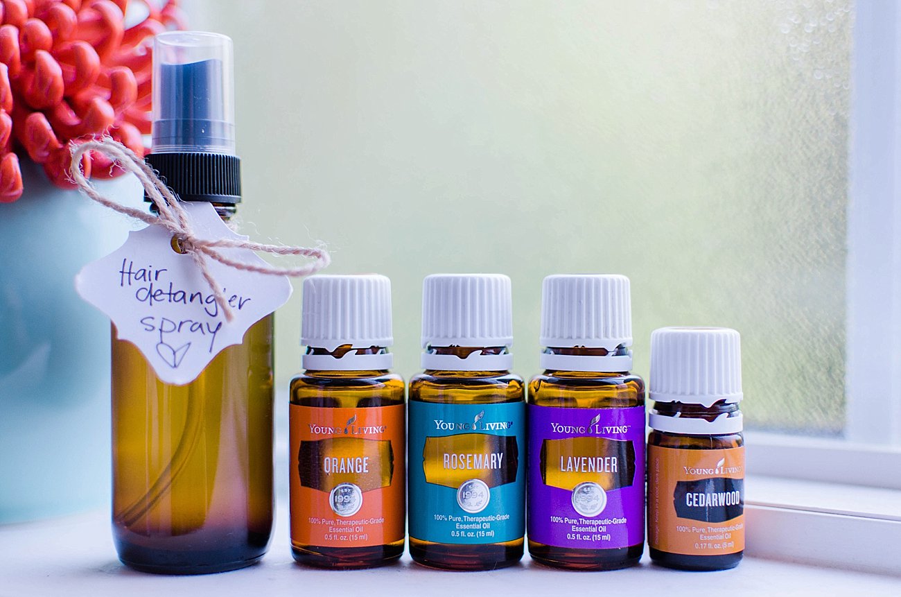 DIY Non-Toxic Hair Detangler Spray with Lavender, Orange, Rosemary, and Cedarwood essential oils (2)