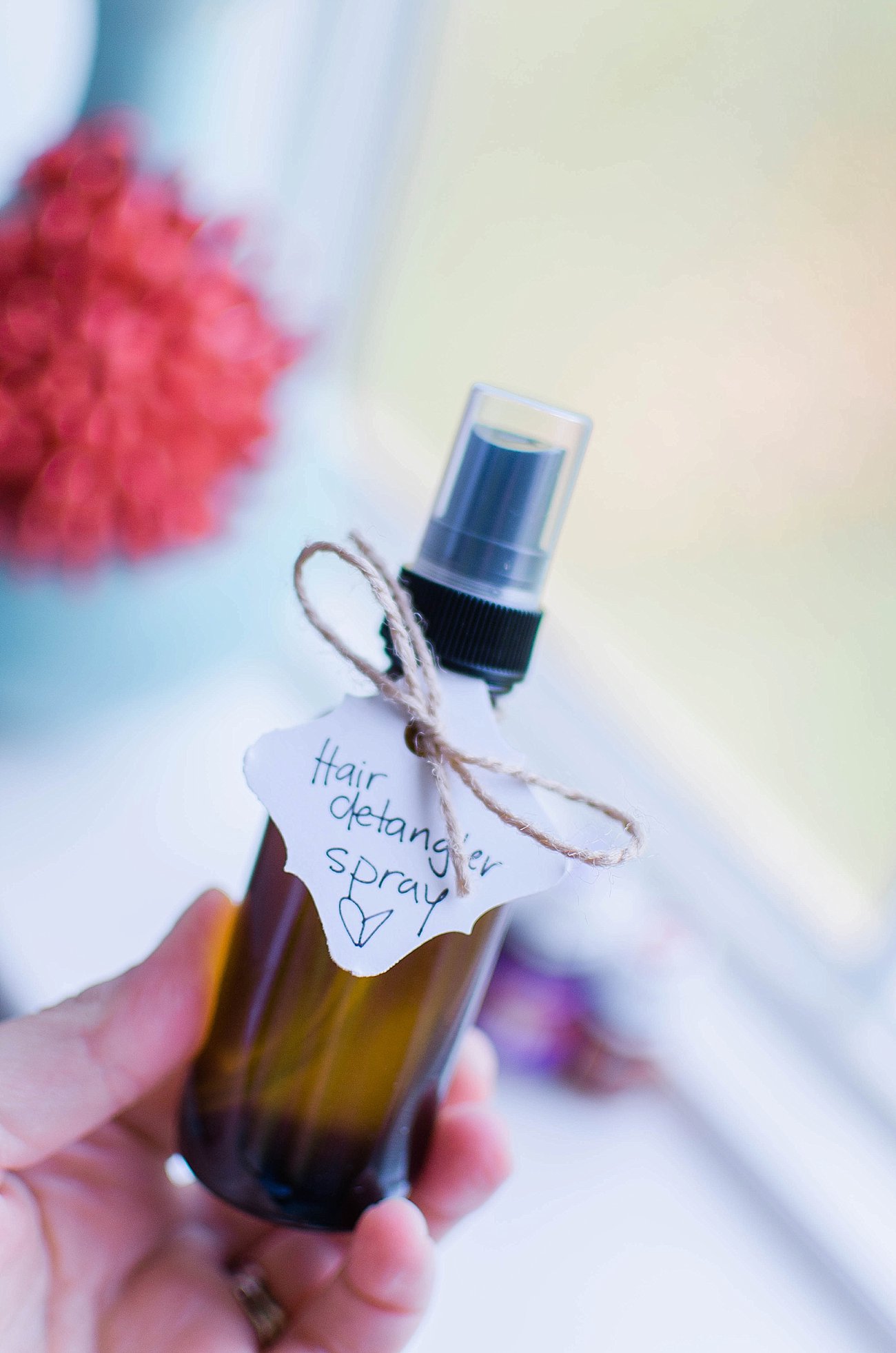 DIY Non-Toxic Hair Detangler Spray with Lavender, Orange, Rosemary, and Cedarwood essential oils (1)