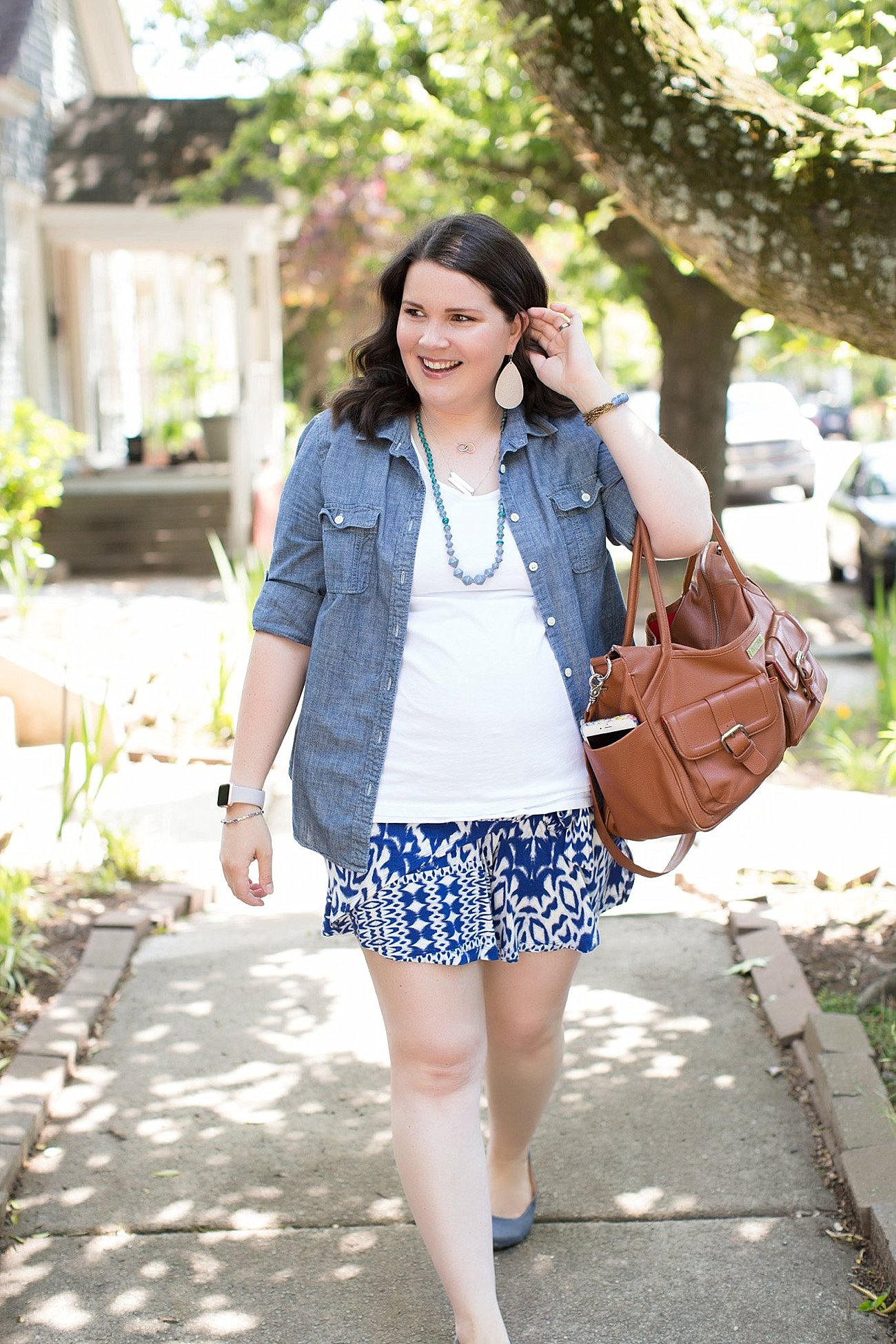 Threads 4 Thought Mona Skort, Chambray shirt, Krochet Kids tee, The Root Collective shoes | Ethical Fashion & Style Blogger (2)