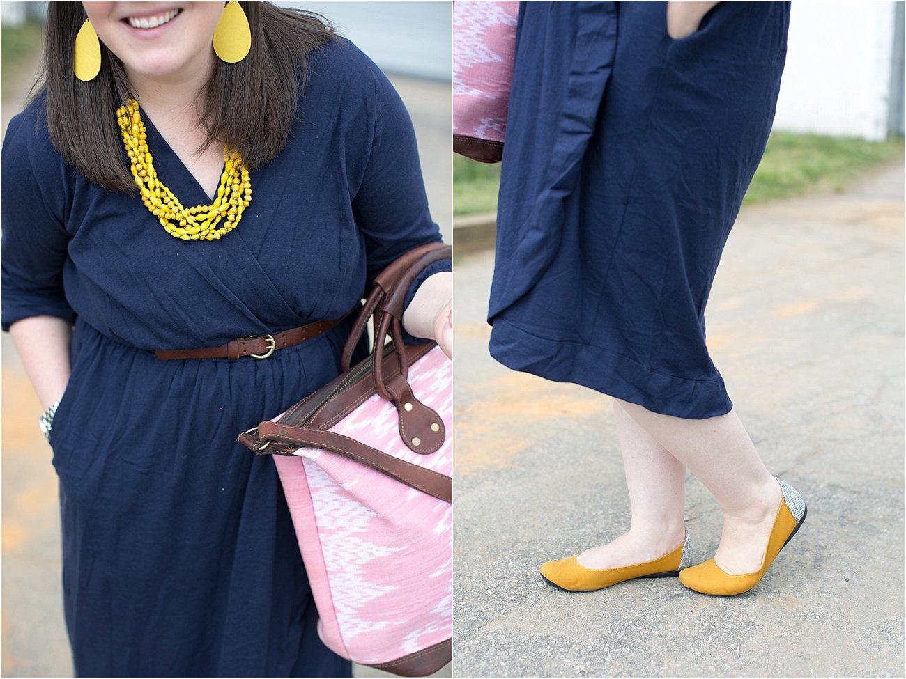 Tonle Design "Tess" Wrap Dress, Tribe Alive Weekender Bag, Sela Designs necklace, Nickel and Suede earrings, The Root Collective Shoes | North Carolina Fashion & Style Blogger | Ethical and Fair Trade Fashion (3)