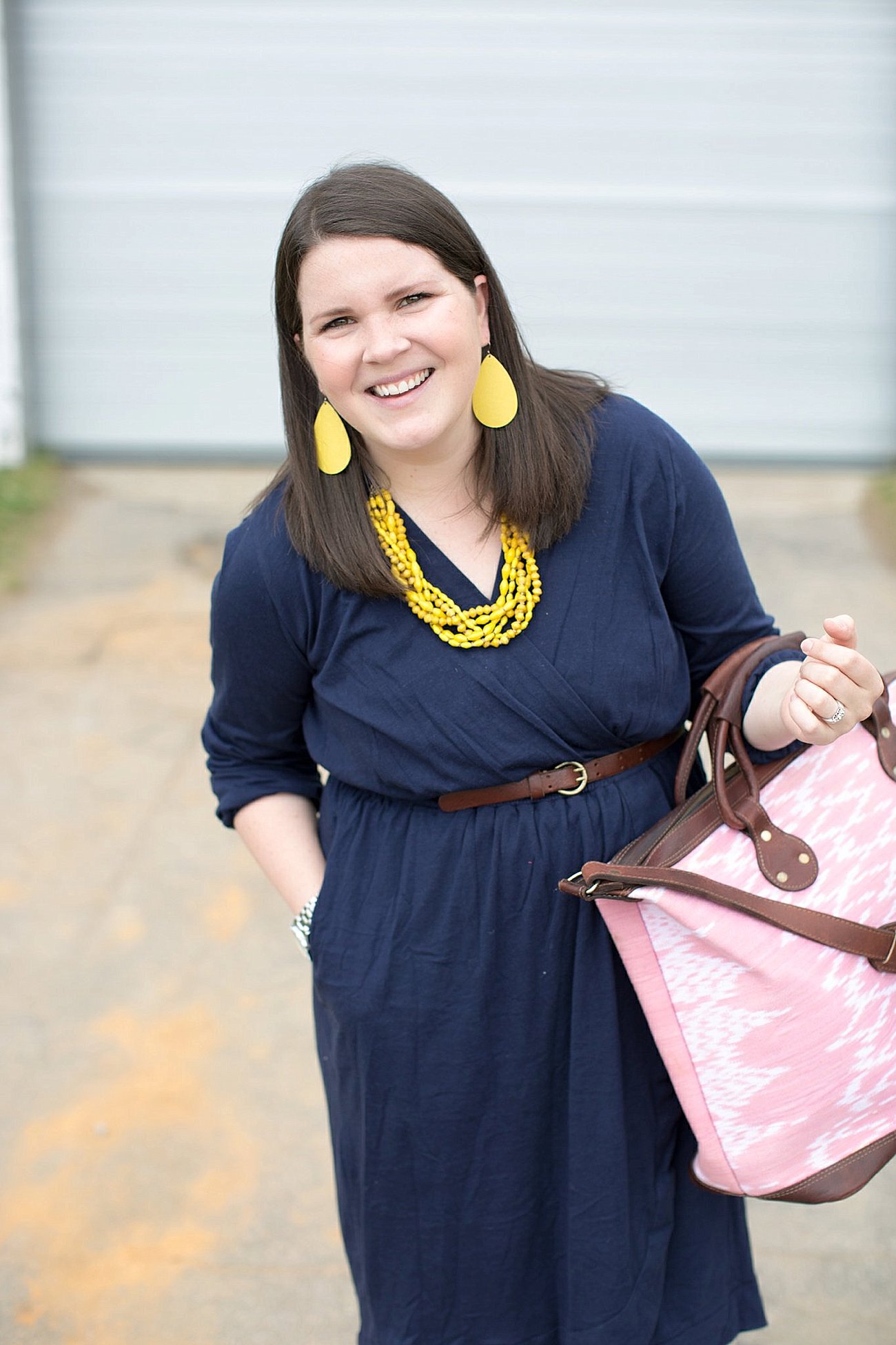 Tonle Design "Tess" Wrap Dress, Tribe Alive Weekender Bag, Sela Designs necklace, Nickel and Suede earrings, The Root Collective Shoes | North Carolina Fashion & Style Blogger | Ethical and Fair Trade Fashion (7)
