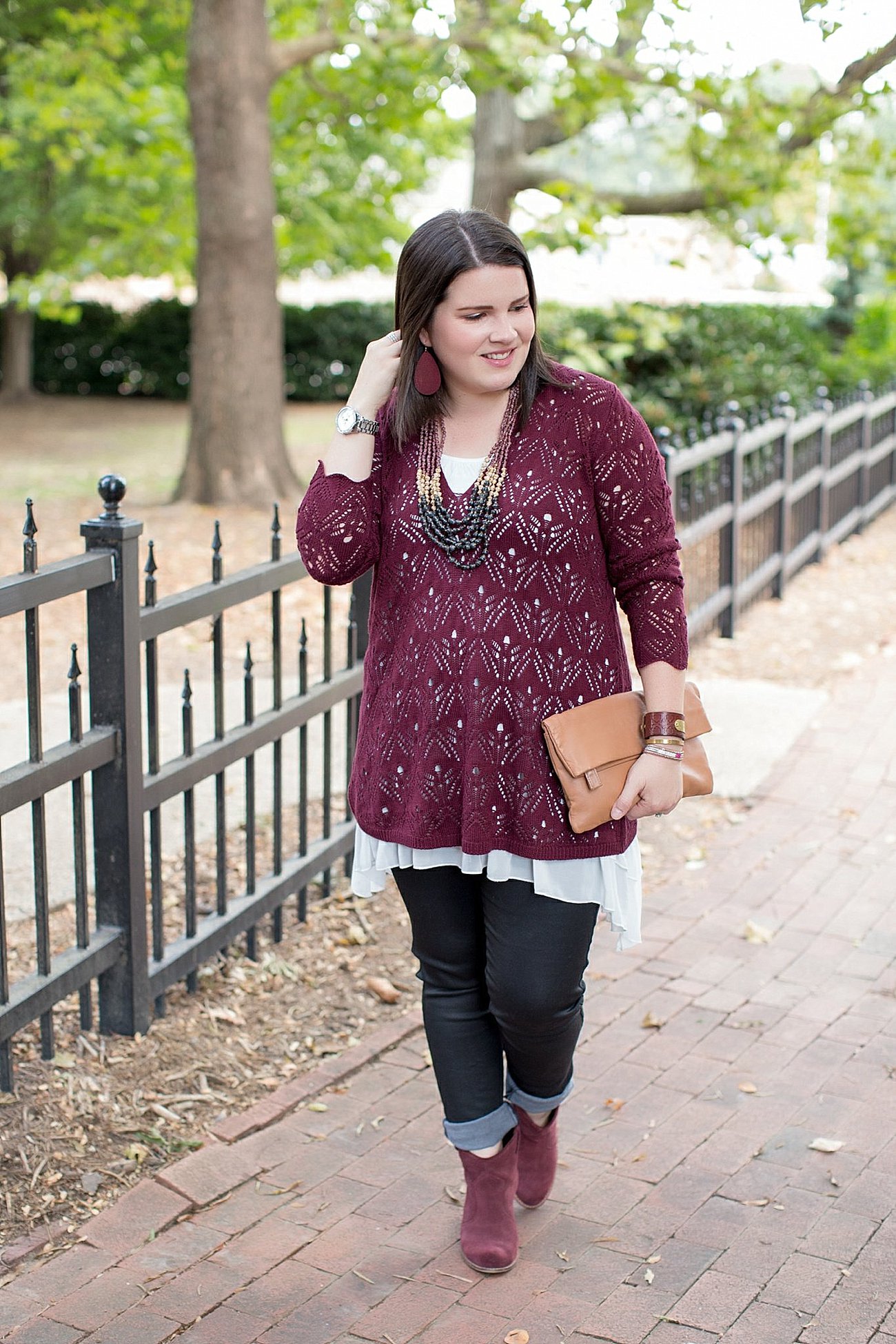 Grace & Lace pointelle sweater, ethical fall fashion | North Carolina fashion and lifestyle blogger (1)