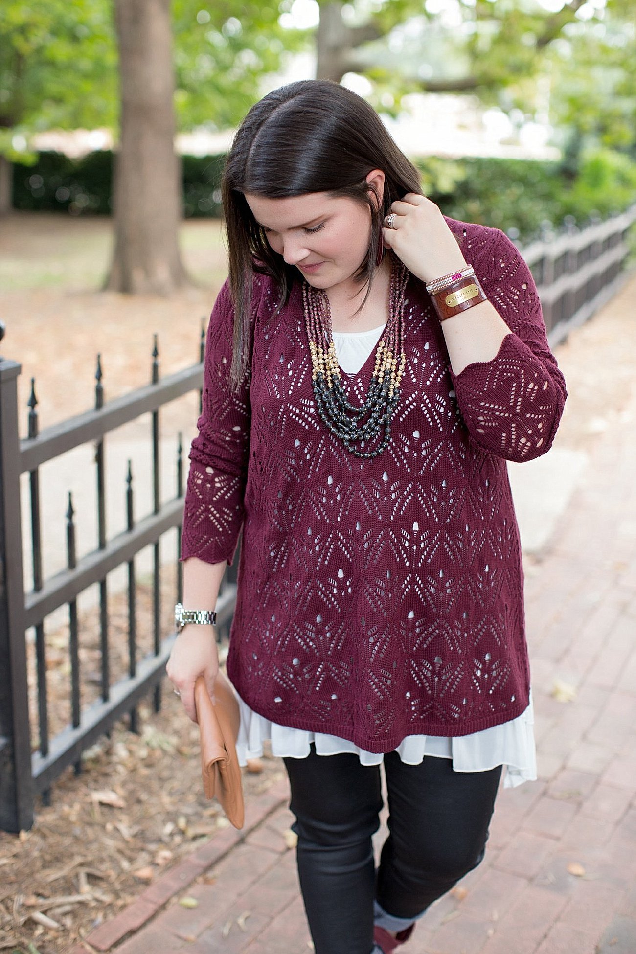 Grace & Lace pointelle sweater, ethical fall fashion | North Carolina fashion and lifestyle blogger (4)