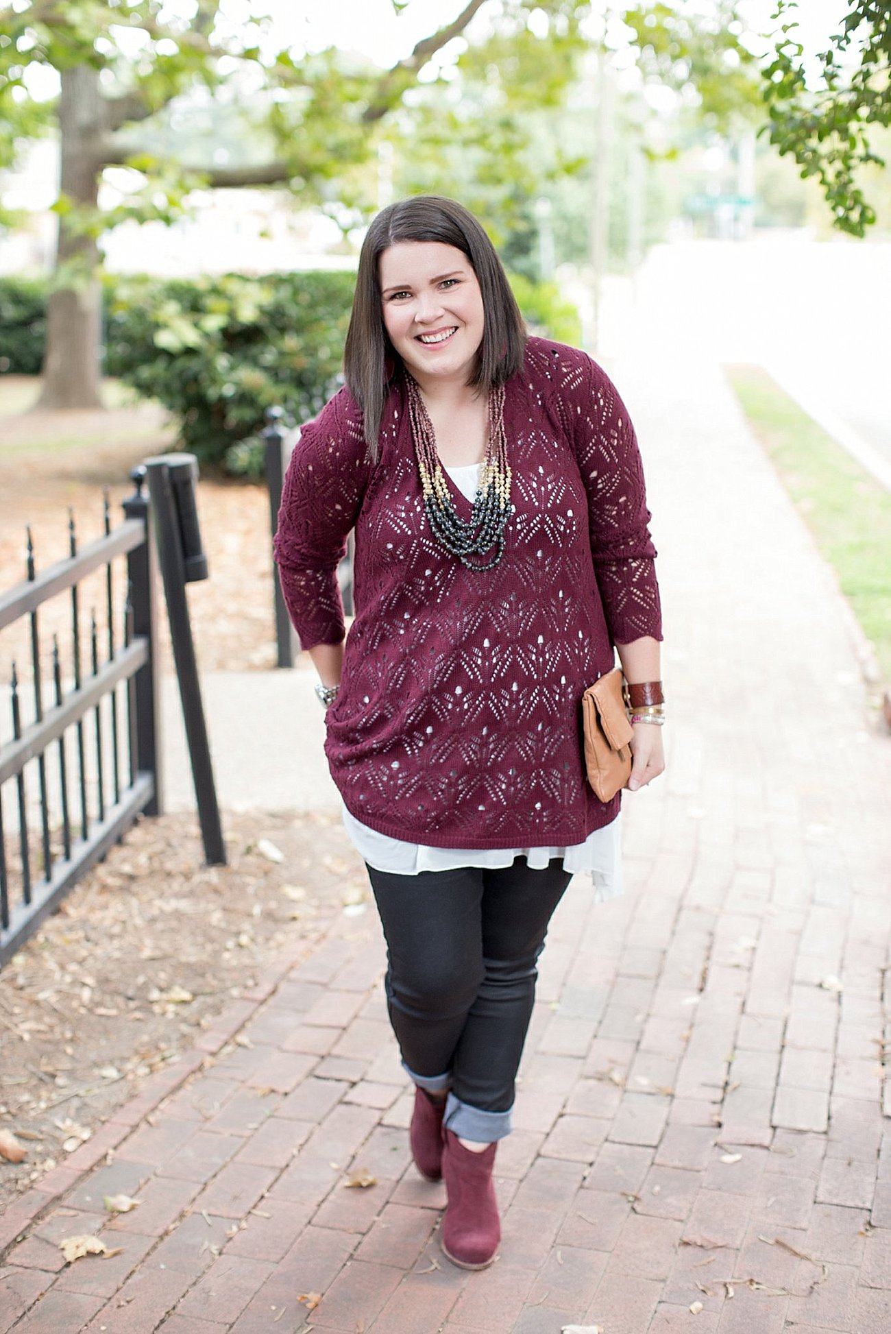 Grace & Lace pointelle sweater, ethical fall fashion | North Carolina fashion and lifestyle blogger (7)