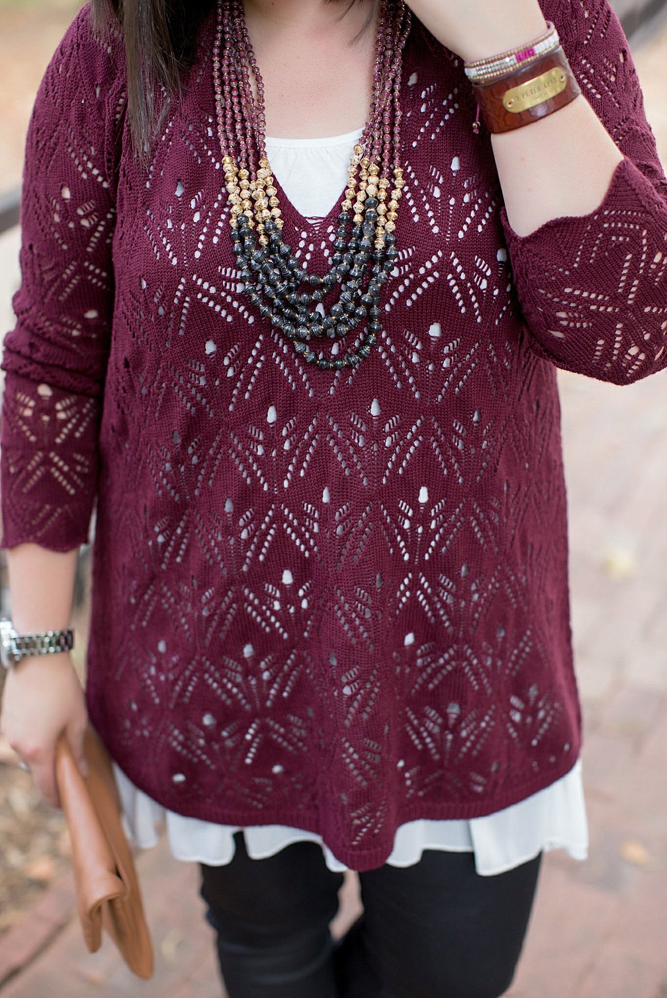 Grace & Lace pointelle sweater, ethical fall fashion | North Carolina fashion and lifestyle blogger (8)