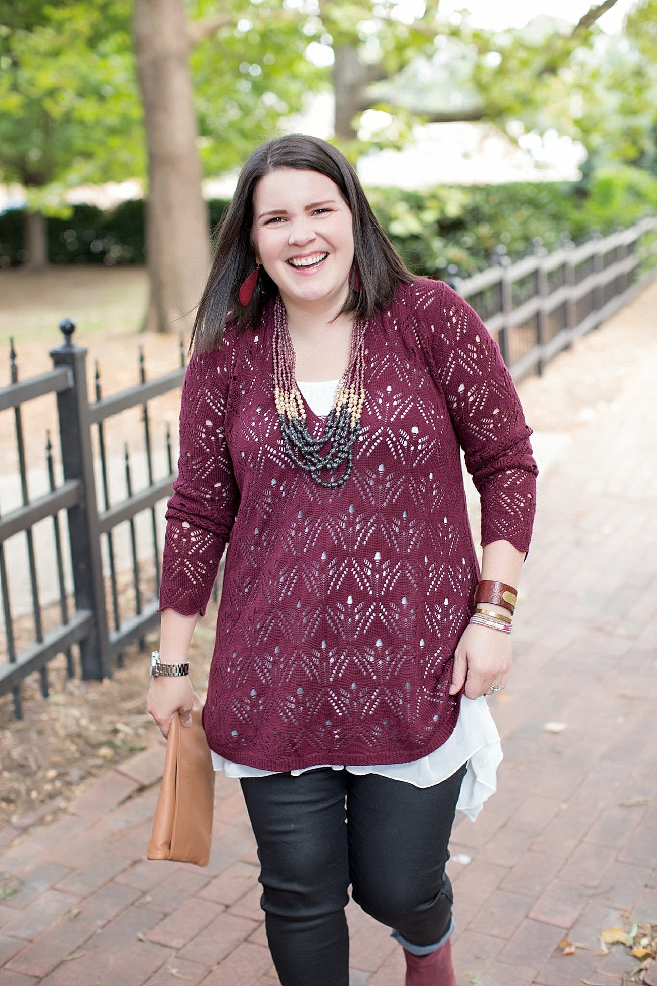 Grace & Lace pointelle sweater, ethical fall fashion | North Carolina fashion and lifestyle blogger (11)
