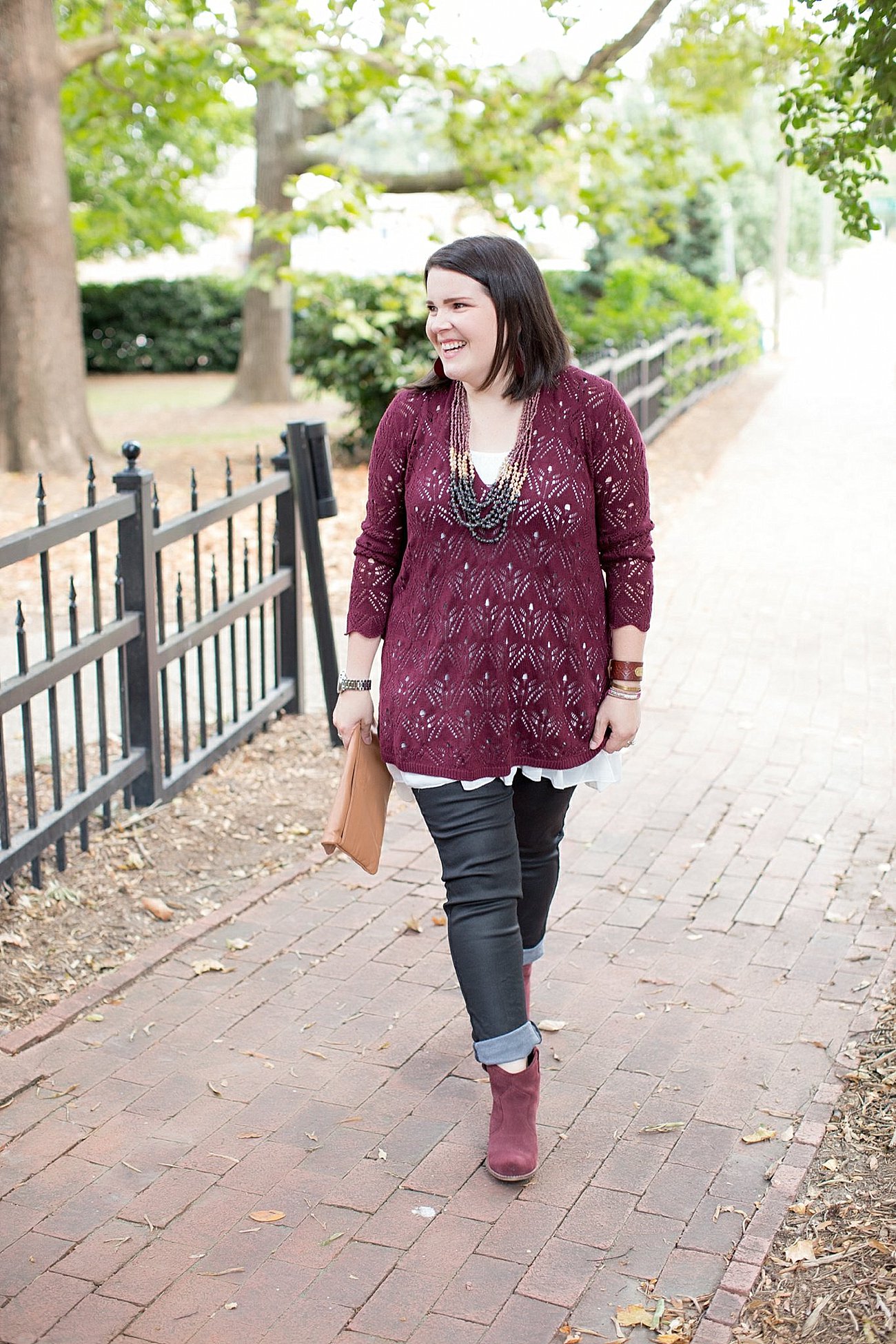 Grace & Lace pointelle sweater, ethical fall fashion | North Carolina fashion and lifestyle blogger (13)