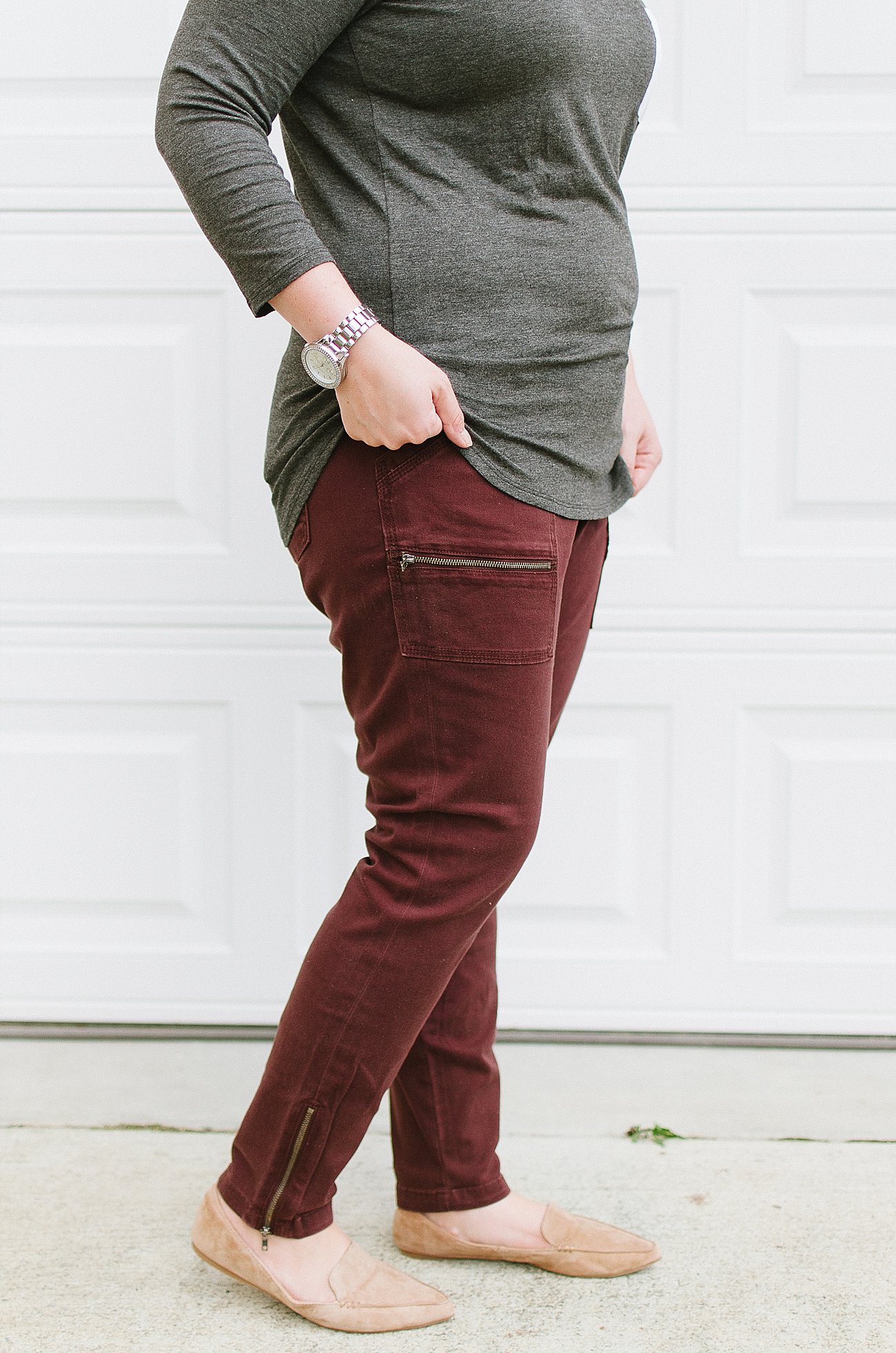 Stitch Fix Review #33 - Kut from the Kloth "Theresa Zipper Detail Cargo Skinny Pant" - Size 14 and Steve Madden "Feather Pointed Toe Loafer" - Size 8