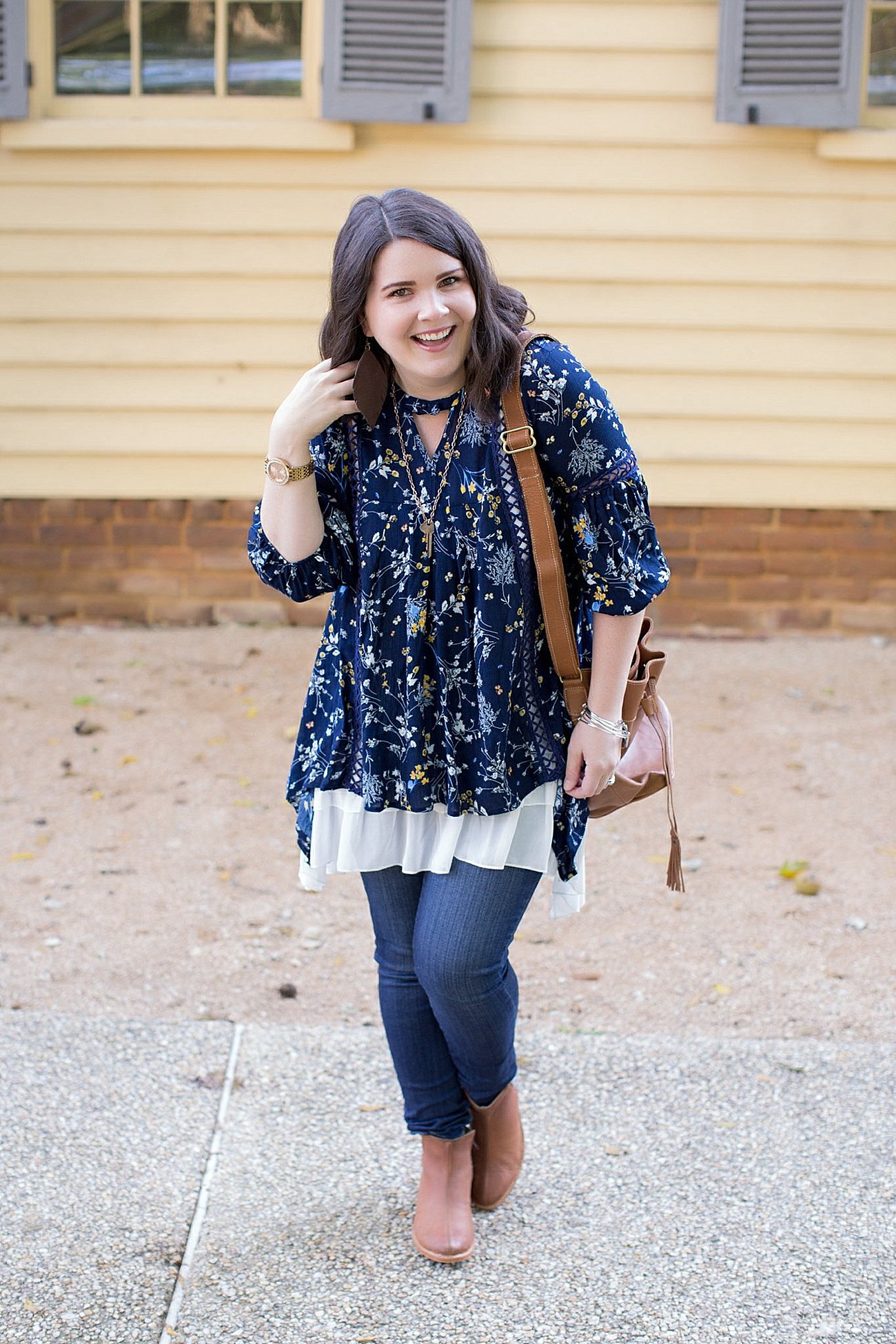 Grace & Lace peasant top and chiffon lace extender from The Flourish Market, Paige denim, Root Collective espe booties | Ethical Fashion, North Carolina Life and Style Blogger (2)