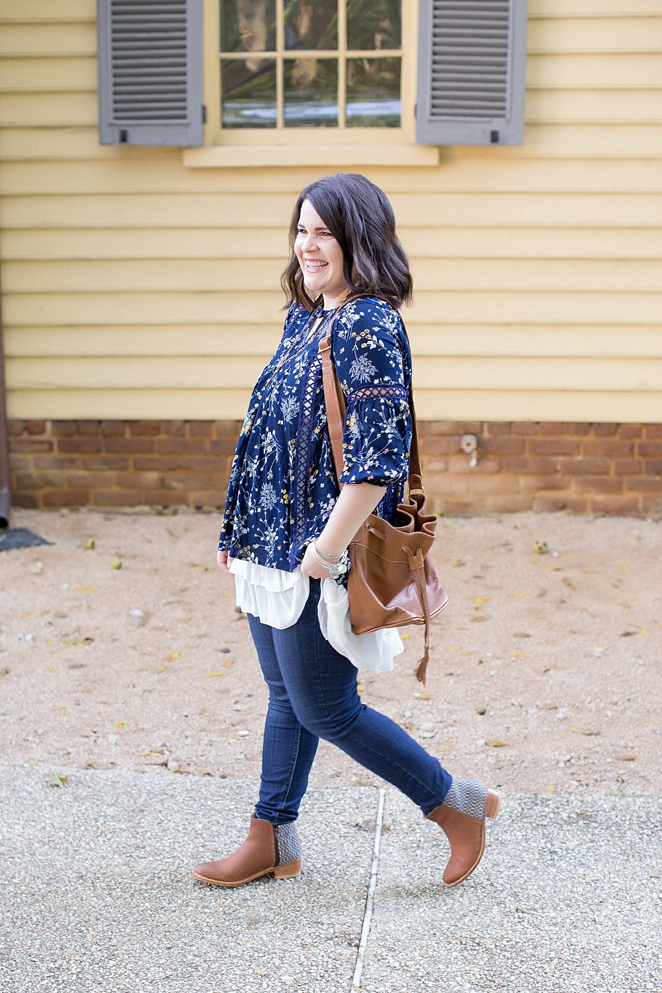 Grace & Lace peasant top and chiffon lace extender from The Flourish Market, Paige denim, Root Collective espe booties | Ethical Fashion, North Carolina Life and Style Blogger (11)