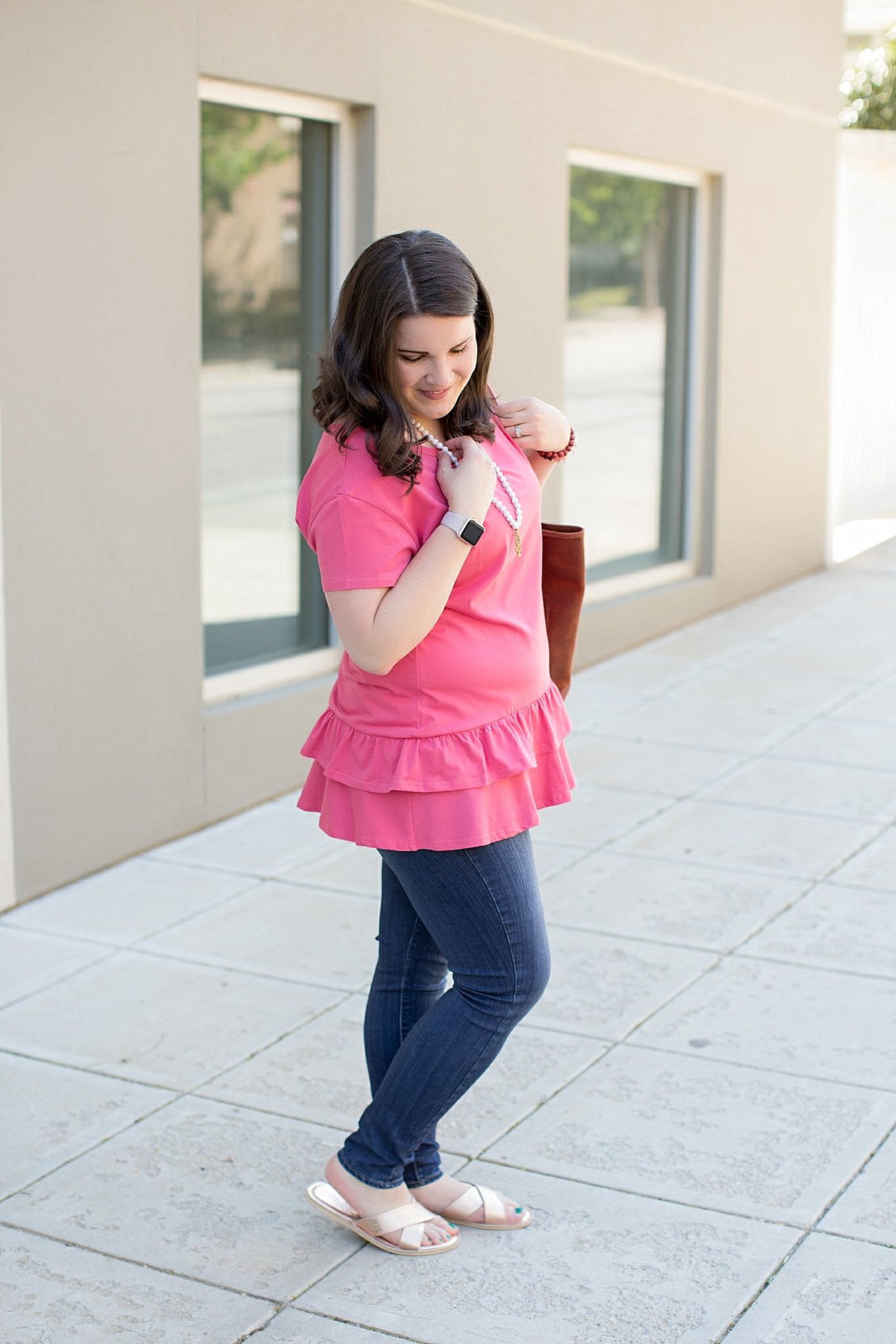 Right Now (and another way to style the Elegantees "Abbi" pink tunic) by ethical fashion blogger Still Being Molly