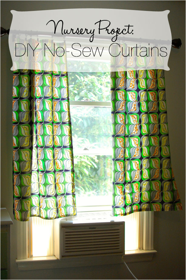 DIY No-Sew Two Tone Curtains