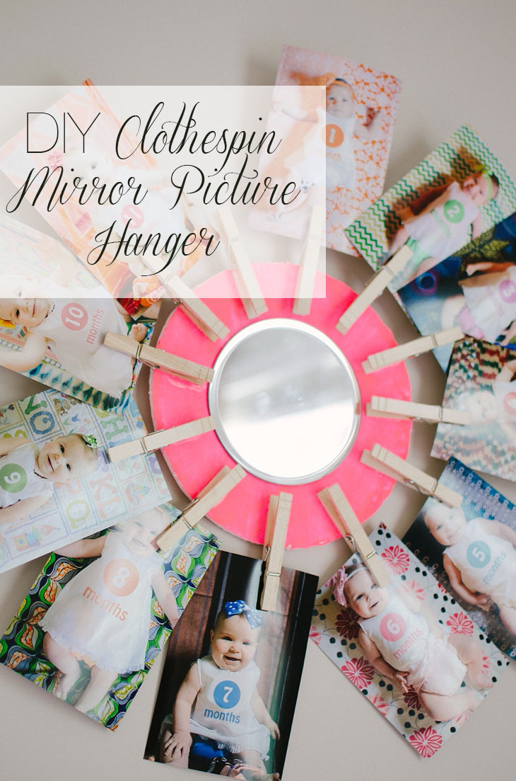 DIY Clothespin Mirror Picture Hanger Still Being Molly
