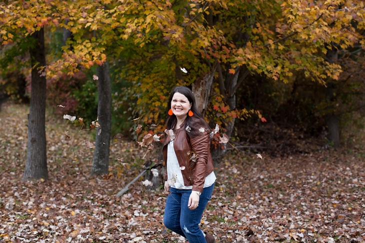 cognac leather jacket, loose comfy tee, booties | fall fashion (5)