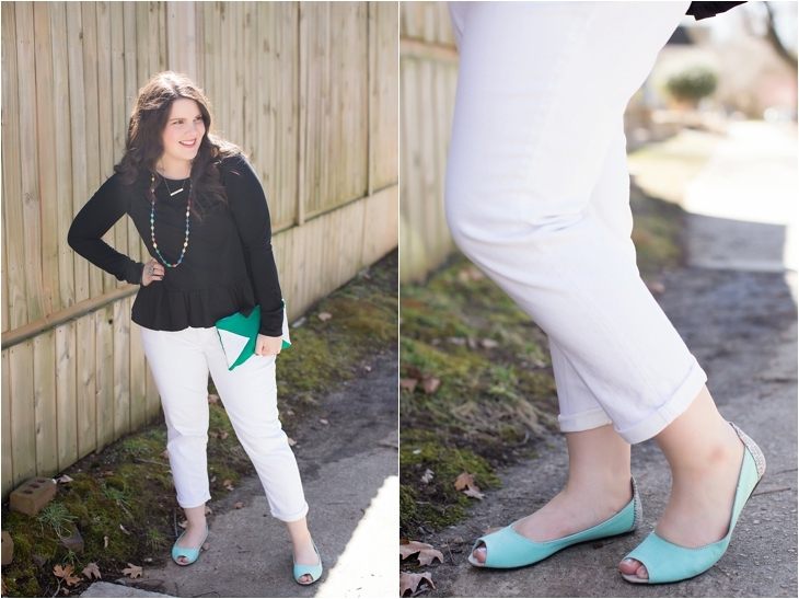 Elegantees, Mighty River Project Necklace, White boyfriend jeans, Root Collective Peep Toe - North Carolina Fashion Blogger (3)