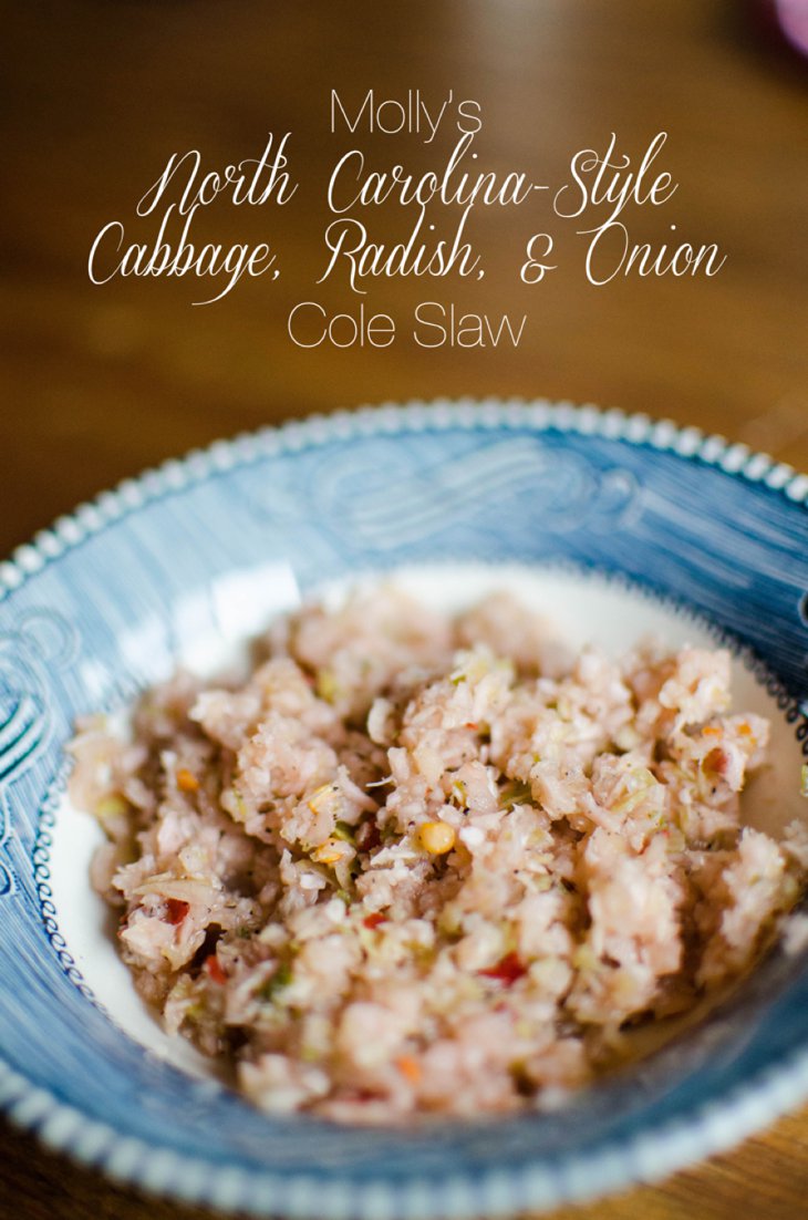 Molly's North Carolina-Style Cabbage, Radish, and Onion Vinegar Based Cole Slaw