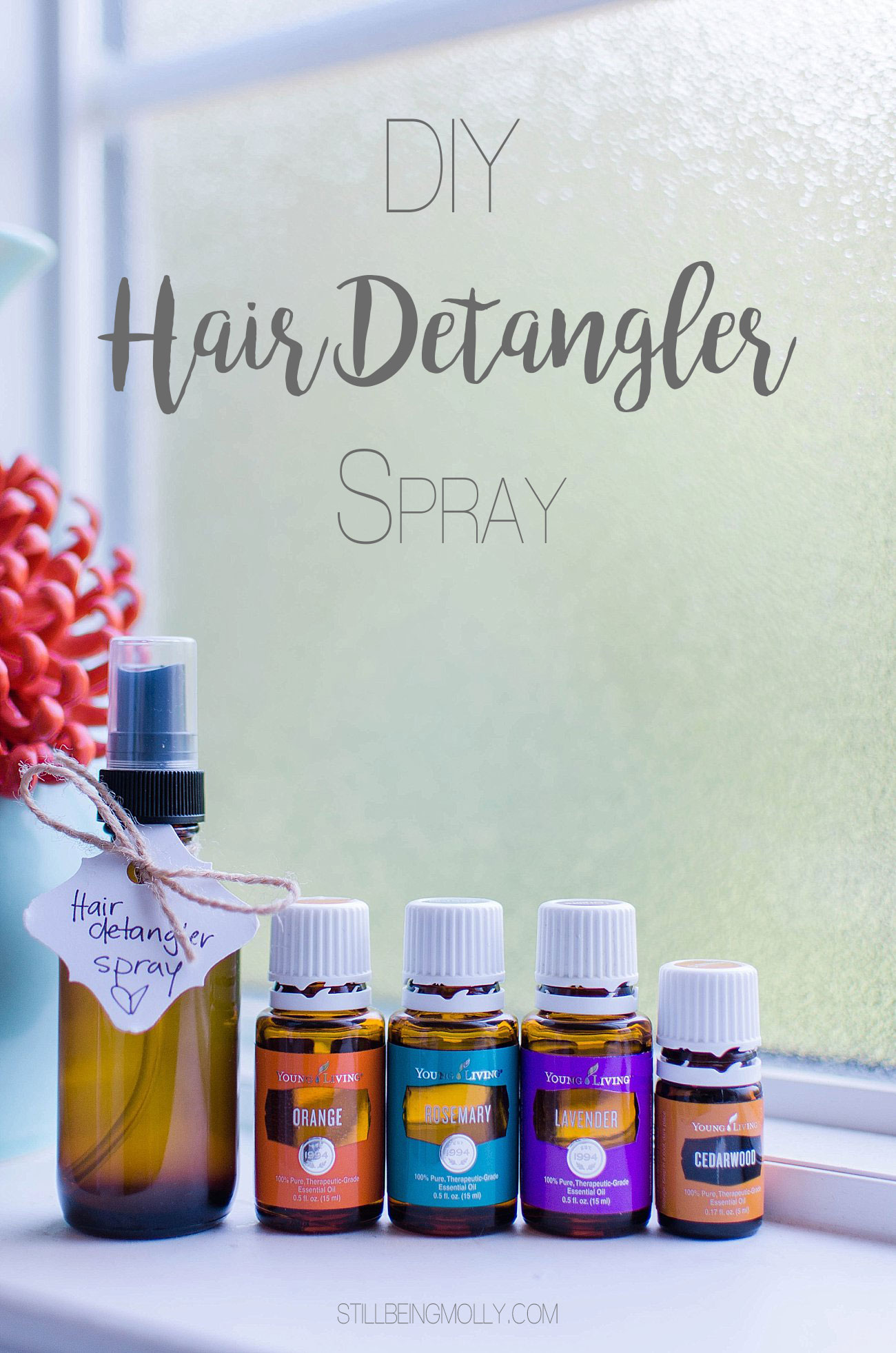 DIY Hair Detangler Curling Spray With Essential Oils Still