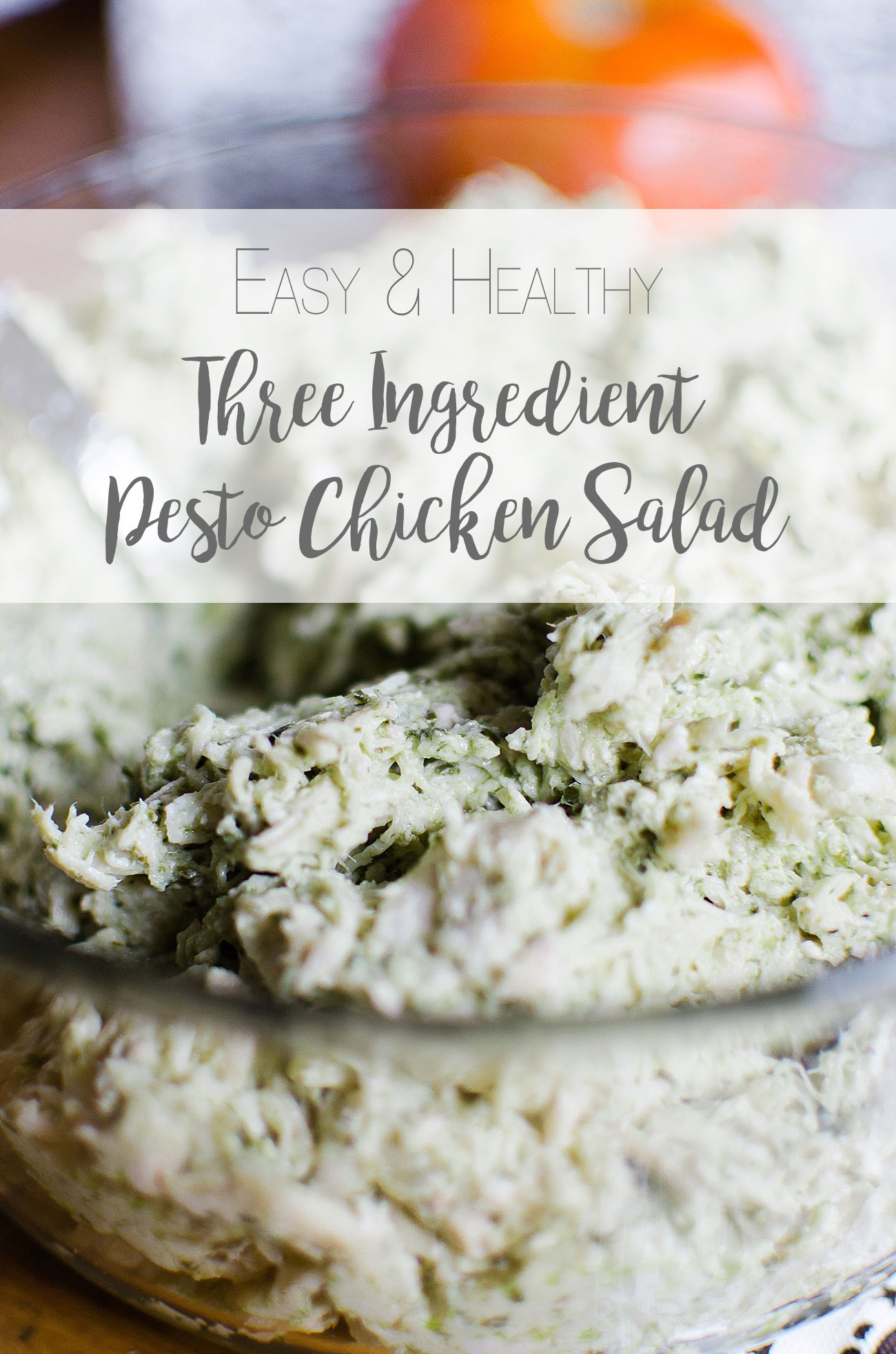 Easy & Healthy Three Ingredient Pesto Chicken Salad Recipe (2)