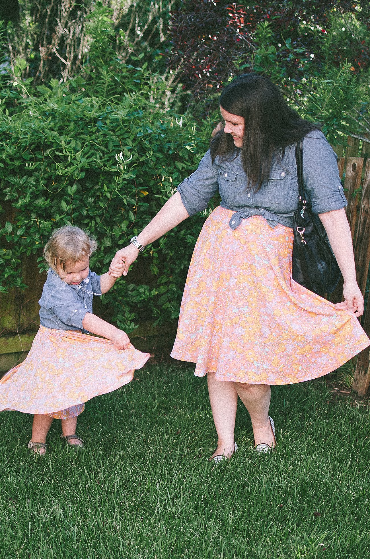 Matching LulaRoe Mommy & Me Nicole & DotDotSmile Dresses (2)