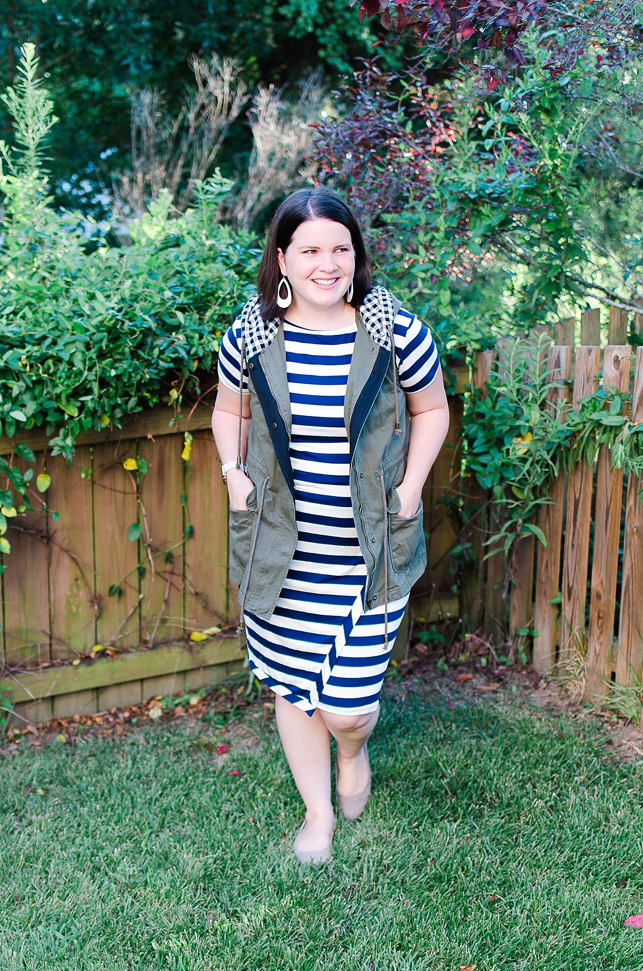 Stitch Fix Loveappella "Zola Knit Dress" - Size XL - $58 and Skies are Blue "Keating Cargo Vest" - Size XL - $78
