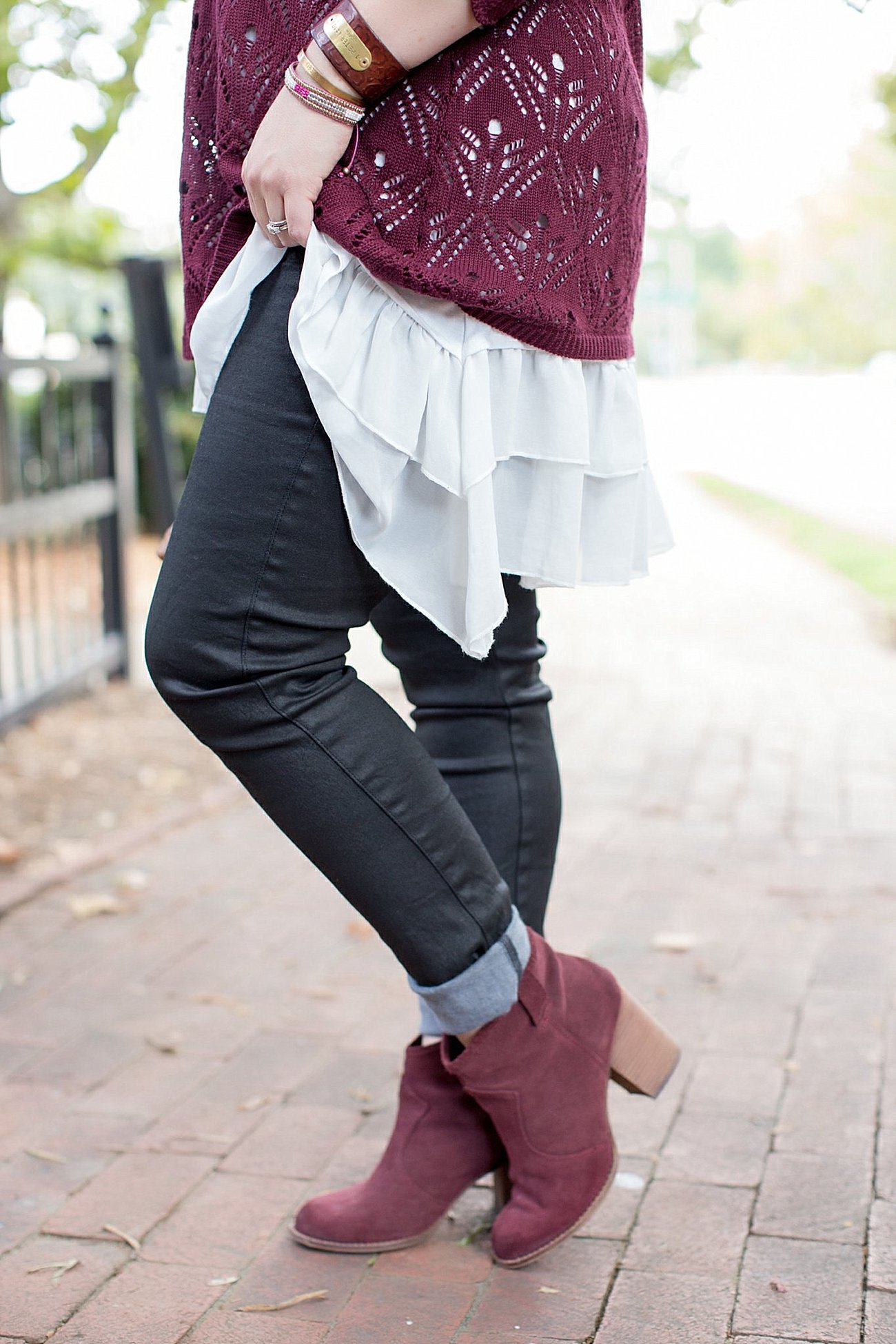 Grace & Lace pointelle sweater, ethical fall fashion | North Carolina fashion and lifestyle blogger (6)