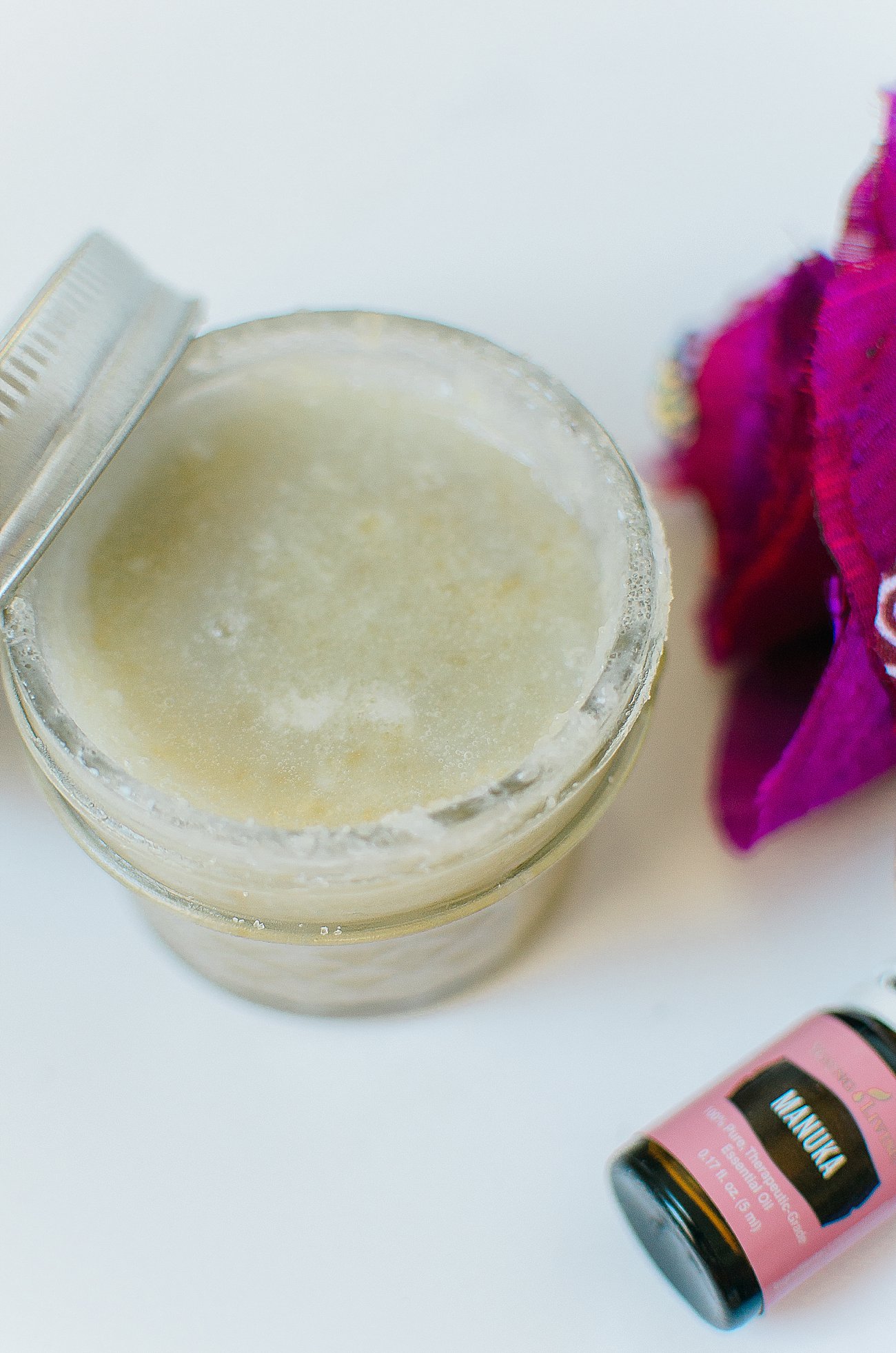 DIY Moisturizing Gentle Lip & Hand Scrub with Essential Oils still