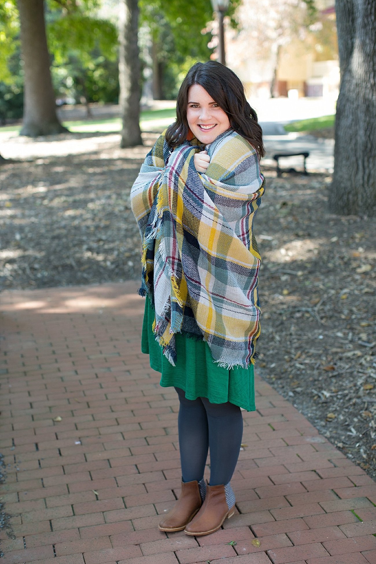 11 Ways to Wear a Blanket Poncho Scarf by fashion blogger Still Being Molly