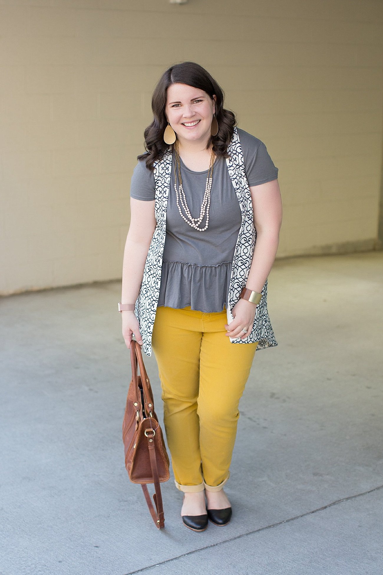 4 Ways to Wear Mustard Yellow Jeans by ethical fashion blogger Still Being Molly