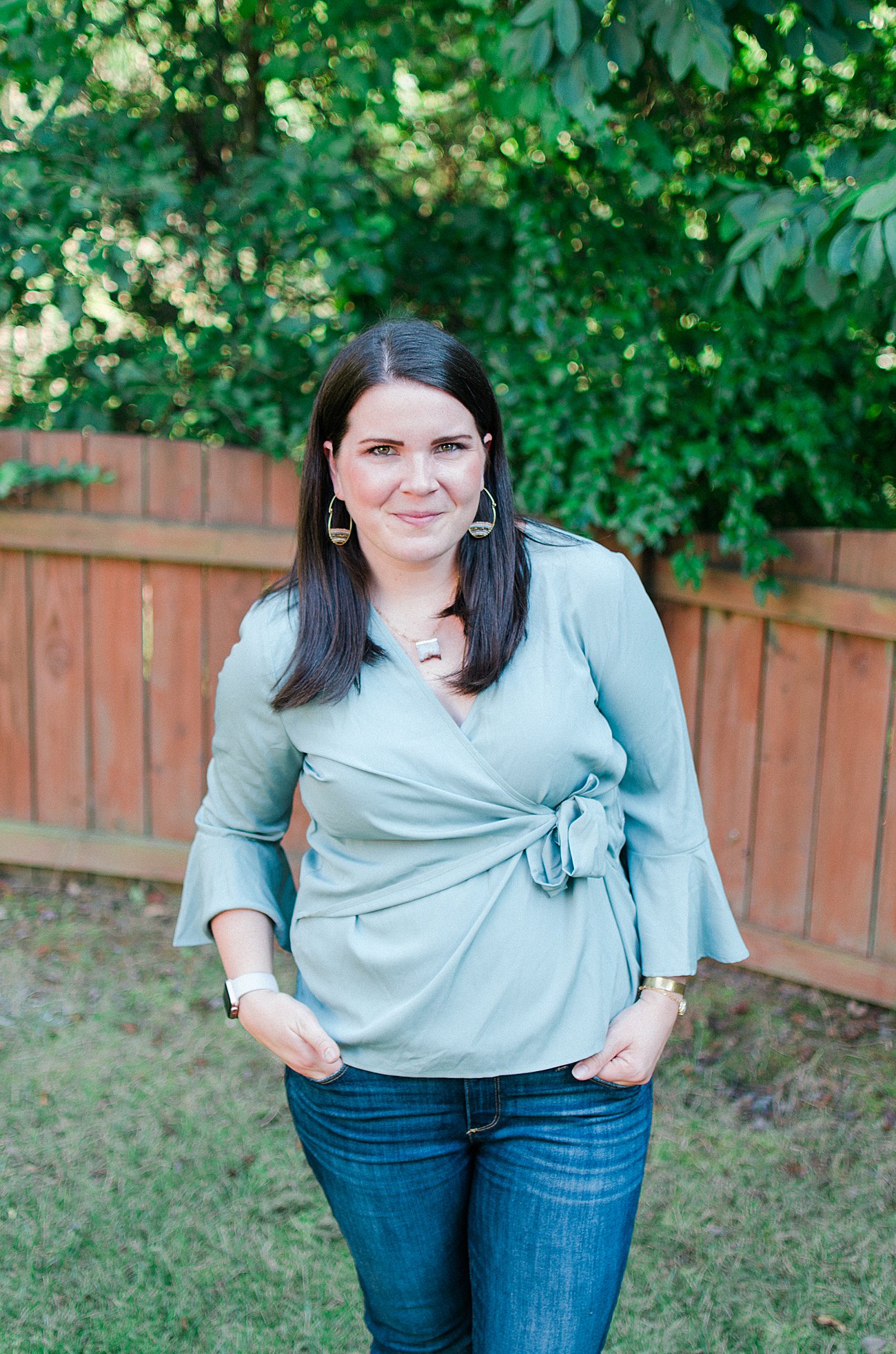 Stitch Fix En Elly - "Jilian Tie Front Top" - Size XL - $58 - Stitch Fix Review #46 by NC fashion blogger Still Being Molly