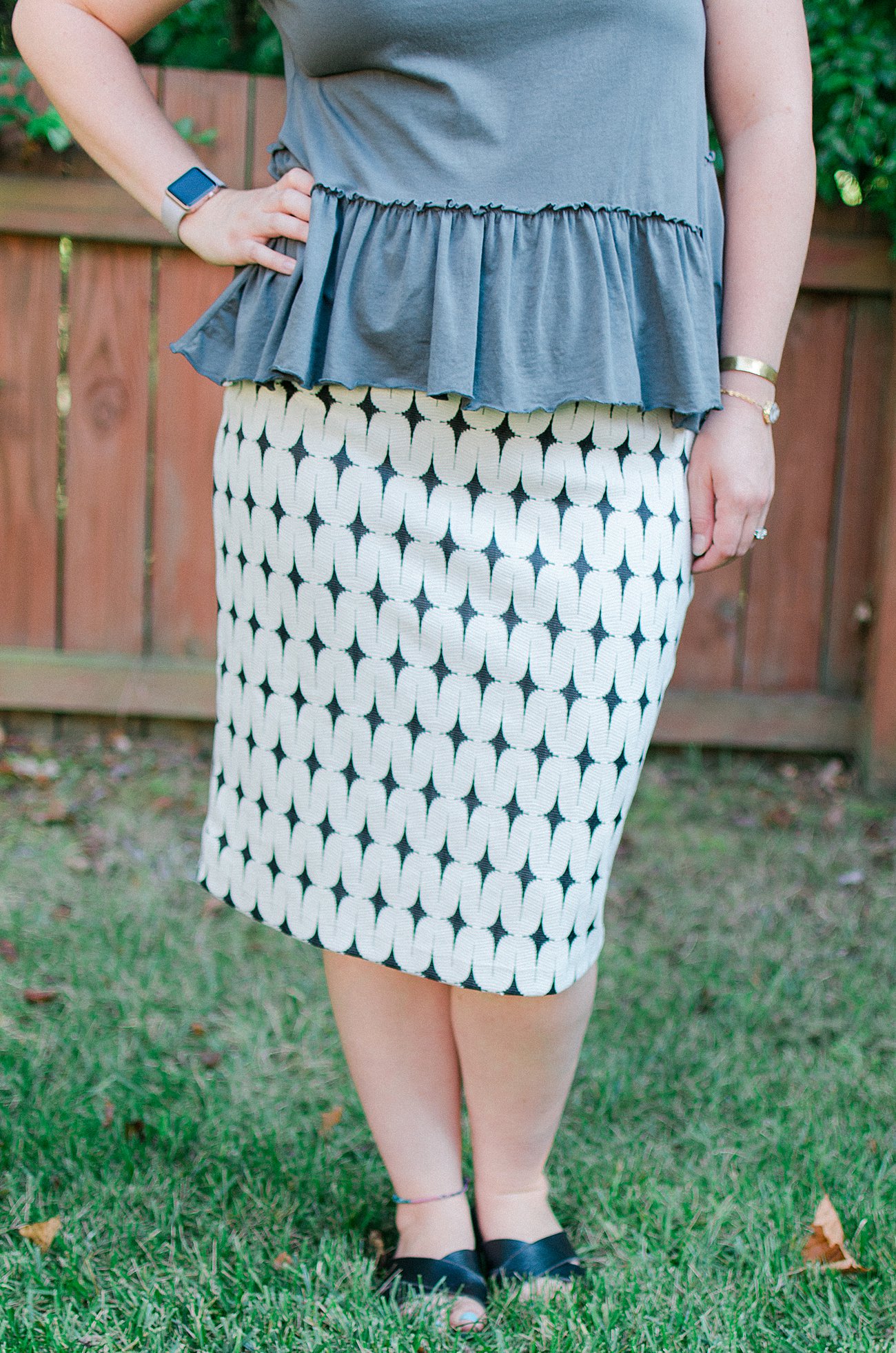Stitch Fix Renee C - "Leena Printed Skirt" - Size XL - $54 (Made in the USA) - Stitch Fix Review #46 by NC fashion blogger Still Being Molly