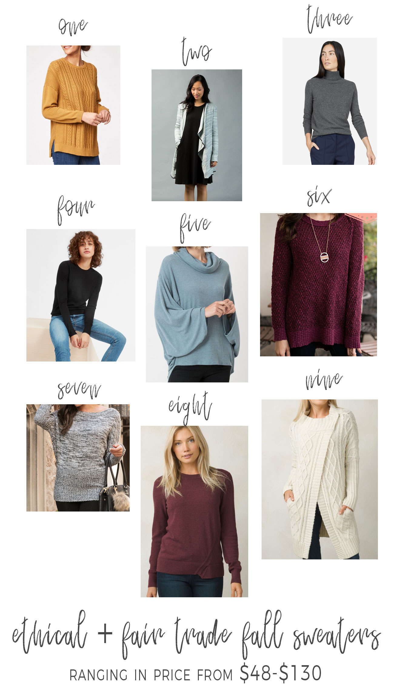 9 Ethical & Fair Trade Fall Sweaters For Work and Play by North Carolina ethical fashion blogger Still Being Molly