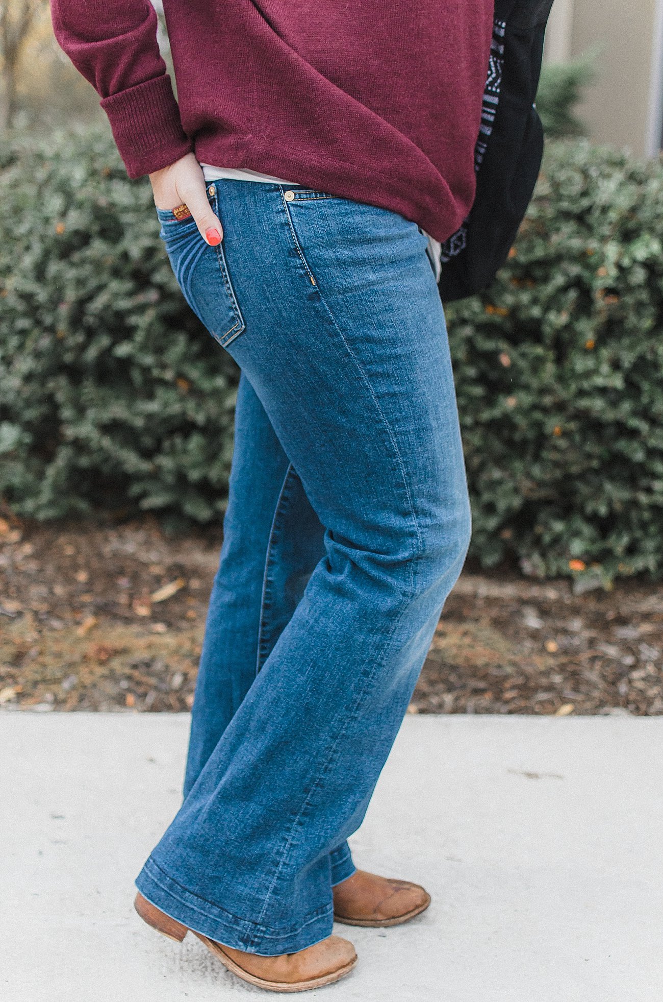 Ethical and Fair Trade Fashion - Hope Made in the World Alpaca Sweater, Dojo flare jeans, Rapha House bag, Milk and Honey market jewelry - fall fashion (4) - The Classic Fall Sweater Made to Last by North Carolina ethical style blogger Still Being Molly