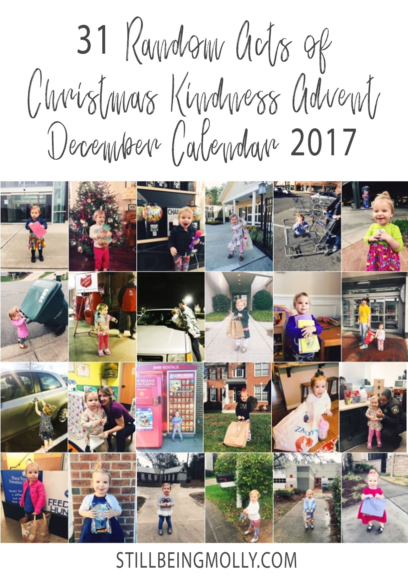 Join Us for the 2017 31 Random Acts of Kindness Christmas Advent - Join Us for the 2017 31 Random Acts of Kindness Christmas Advent by North Carolina lifestyle blogger Still Being Molly