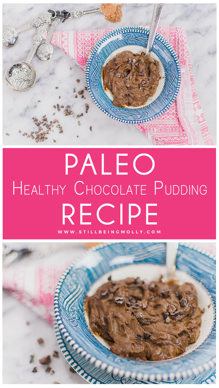 Paleo Chocolate Pudding Recipe with Cacao Nibs (10) - by popular North Carolina blogger Still Being Molly