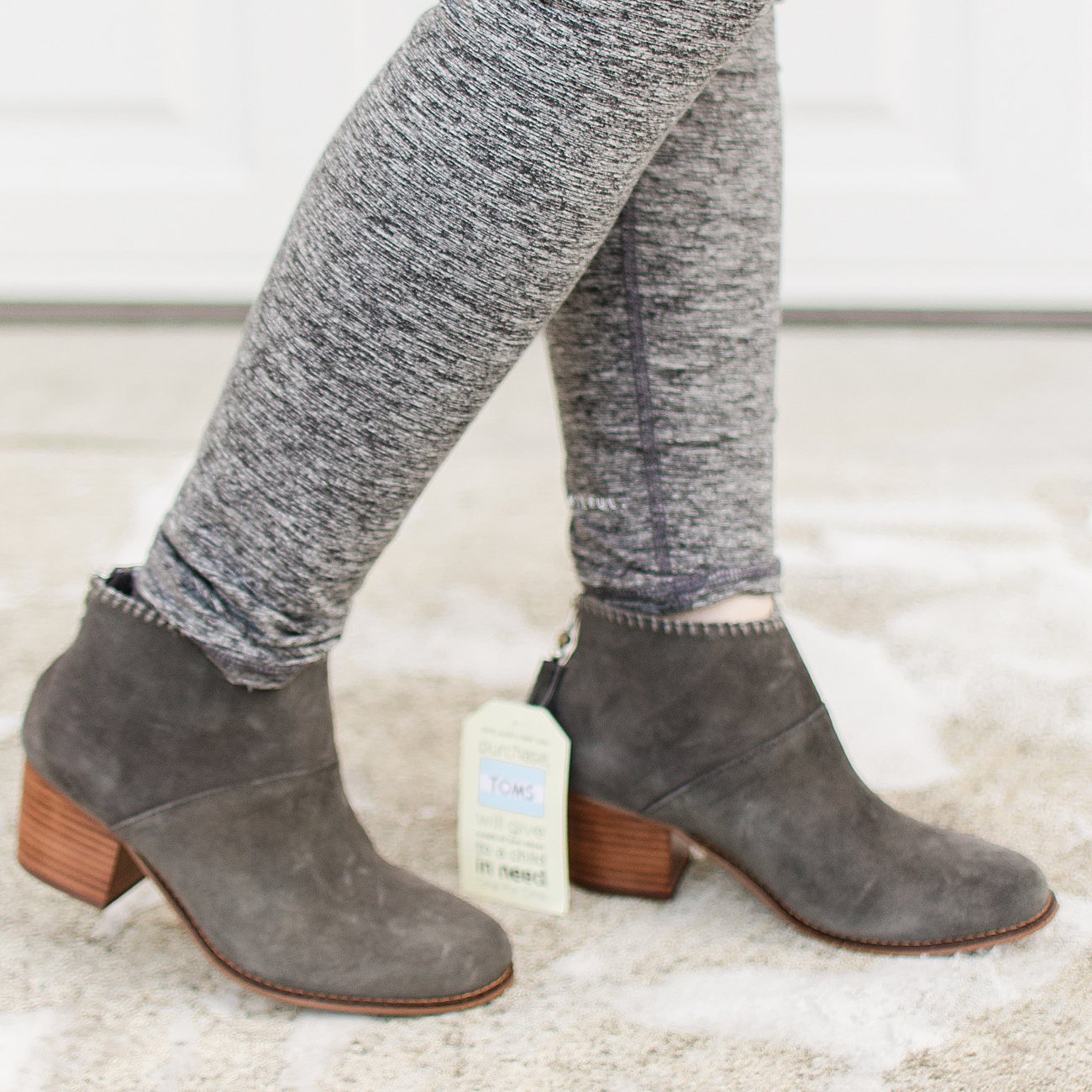 Stitch Fix Review TOMS - Leila Suede Bootie - SIZE: 8 - $119 - My 50th Fix & 5 Tips for Developing a Relationship with Your Stitch Fix Stylist by popular North Carolina ethical fashion blogger Still Being Molly