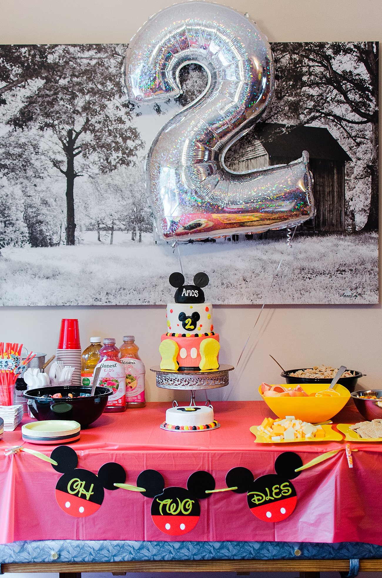 Amos's Mickey Mouse "Oh Two-dles" Birthday Party (3) - Mickey Mouse Birthday Party by popular North Carolina lifestyle blogger Still Being Molly
