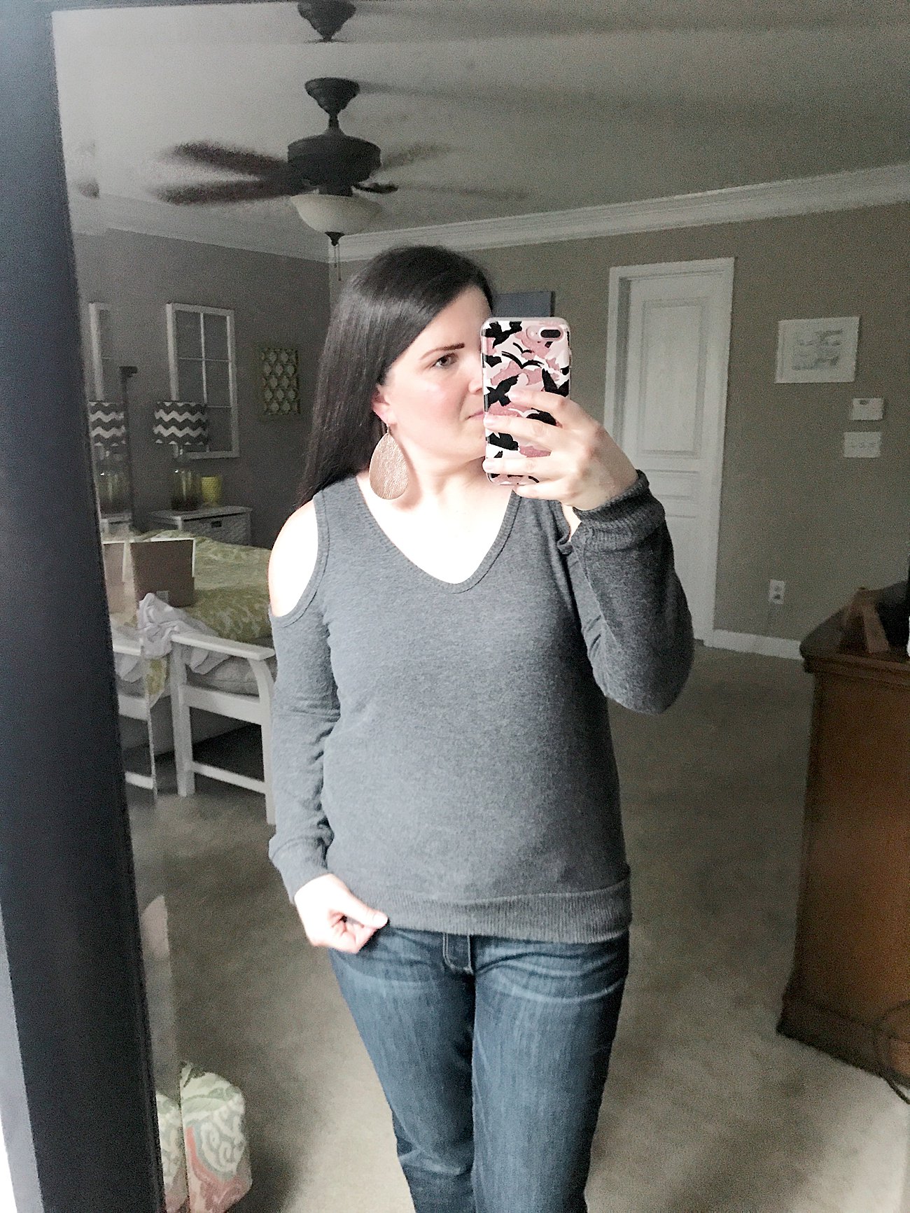 MICHAEL STARS Tianna Cold Shoulder Knit Top - SIZE: L  - $98 (Made in the USA) - Stitch Fix Review #46 by popular North Carolina ethical fashion blogger Still Being Molly
