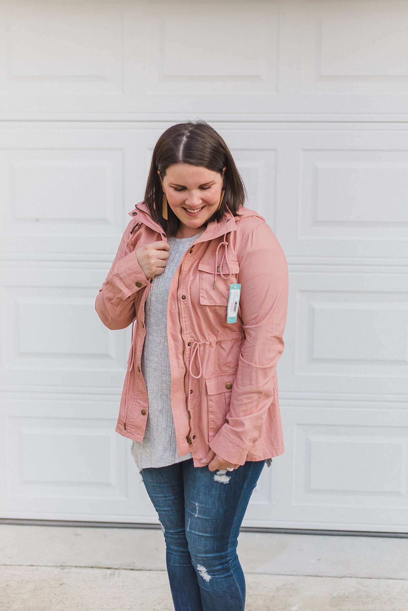 How to Get Your Best Transition to Fall Fix from Stitch Fix (3) Market & Spruce Chaplin Hooded Anorak Jacket in Pink - Size XL - $88