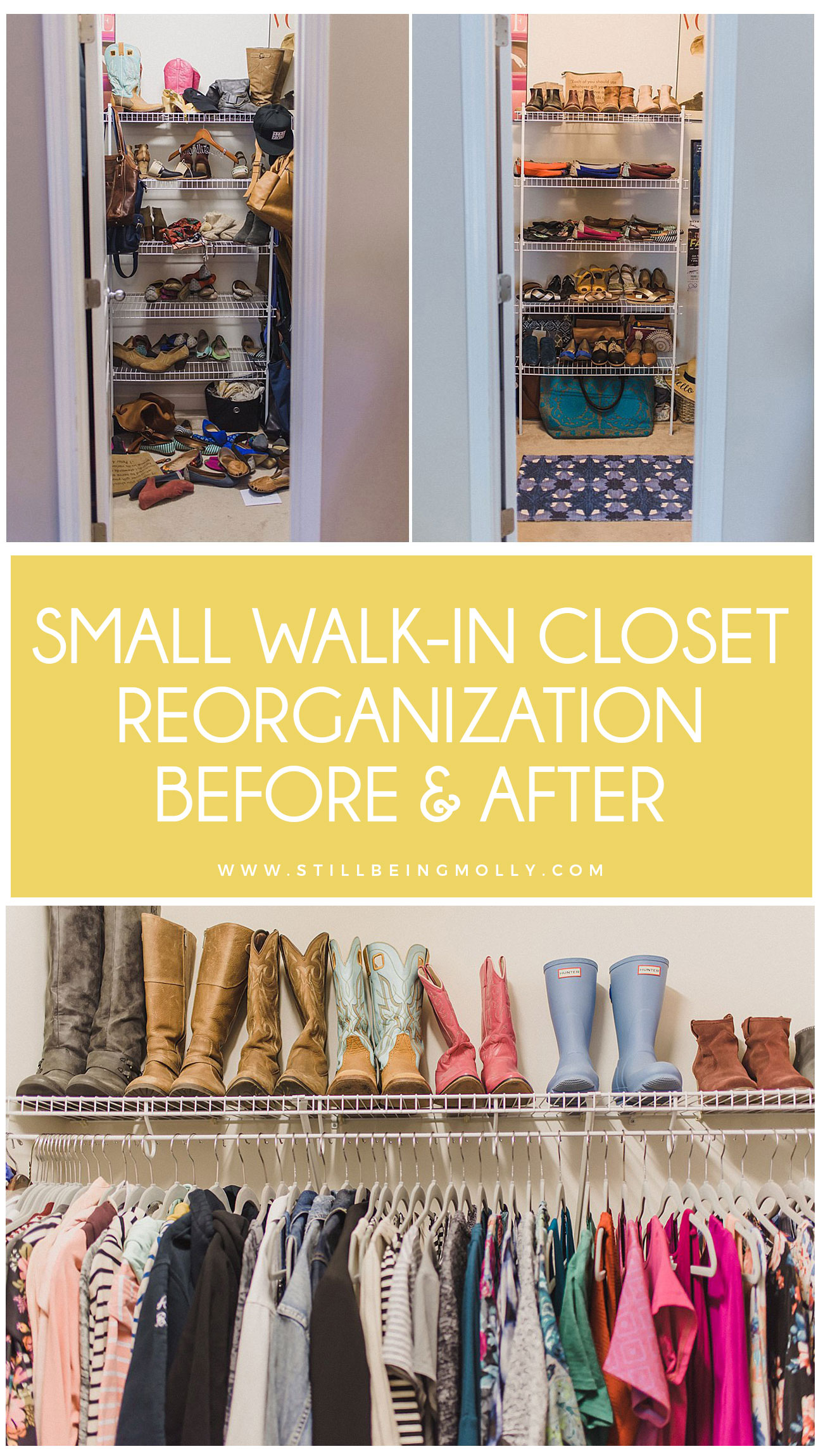 Small Walk-In Closet Organization Before and After (13)