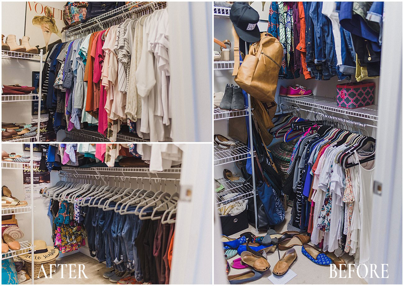 Small Walk-In Closet Reorganization Before and After (8)