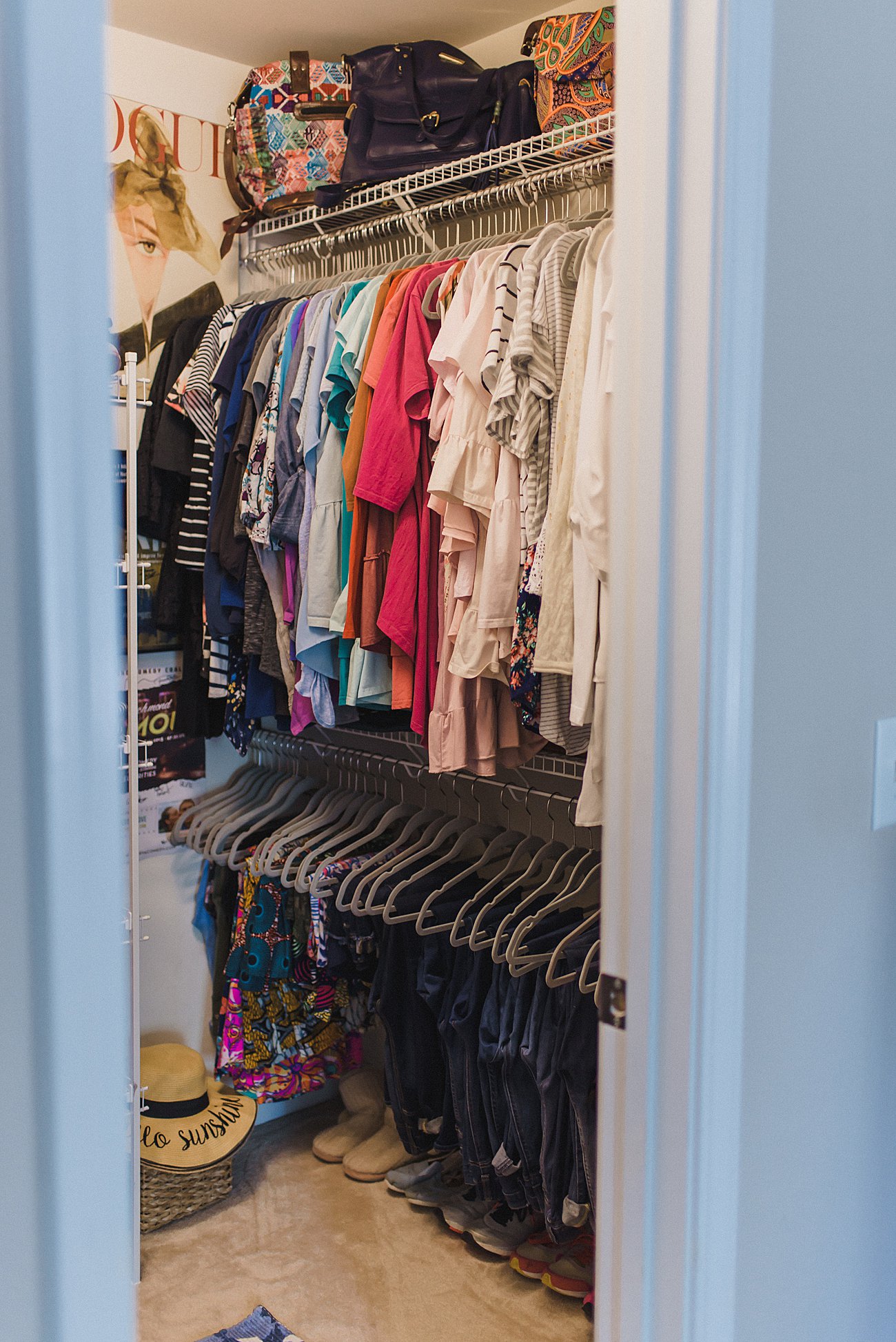 Small Walk-In Closet Reorganization Before and After (6)